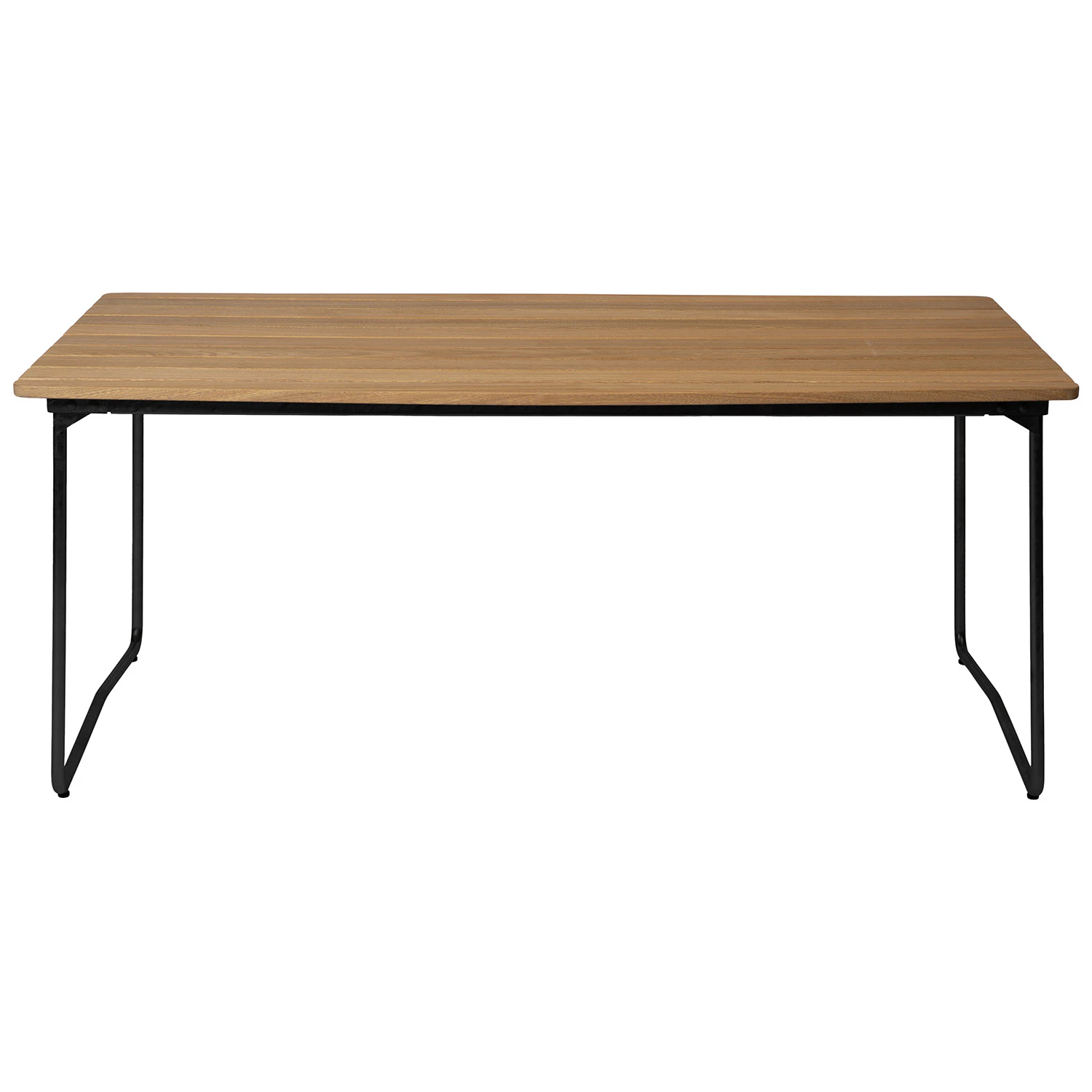 Grythyttan Stålmöbler B31 Bord 92x170 Cm / Svart - Trädgårdsbord Ek Oljad Ek