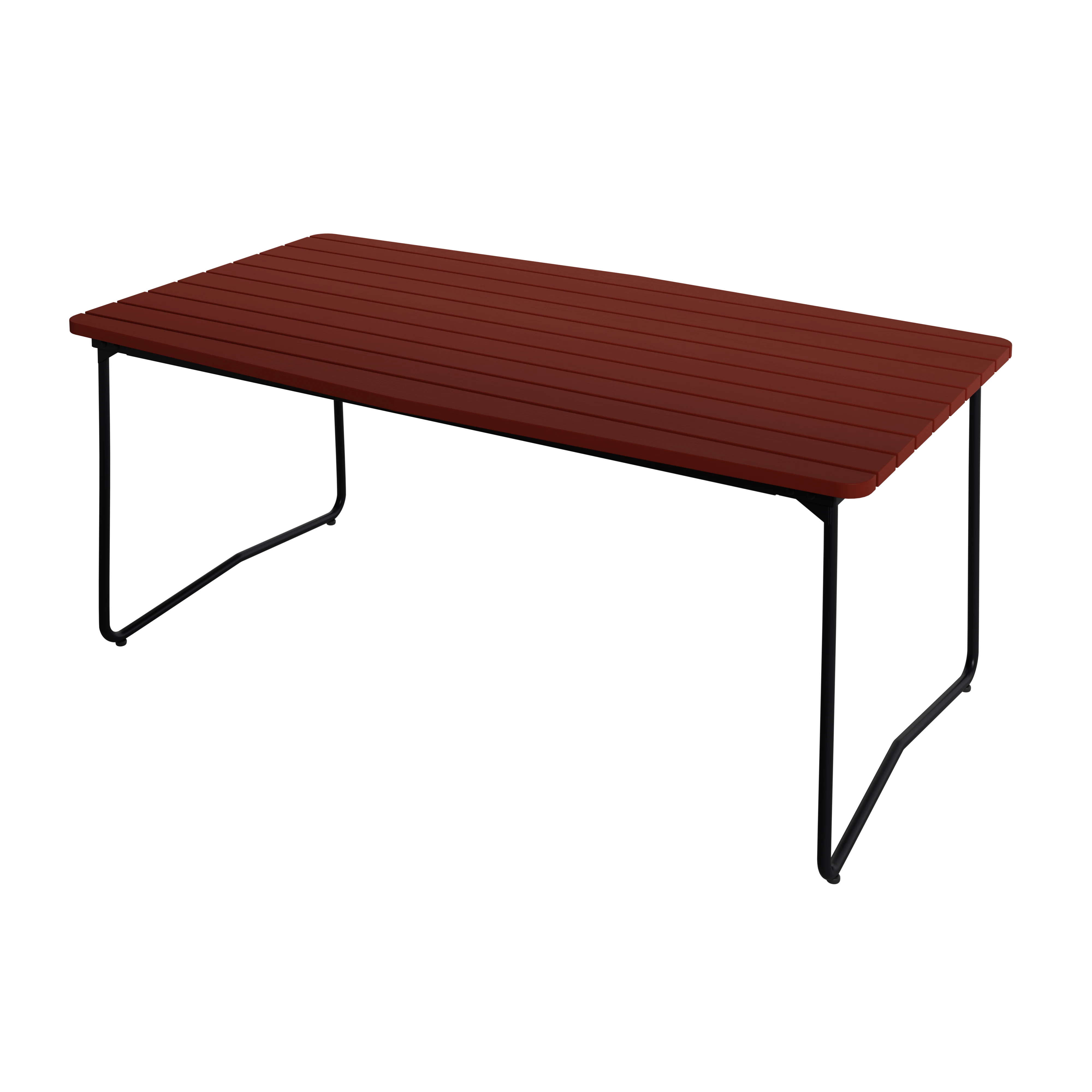 Grythyttan Stålmöbler B31 Bord 92x170 Cm / Svart - Trädgårdsbord Ek Mörkröd