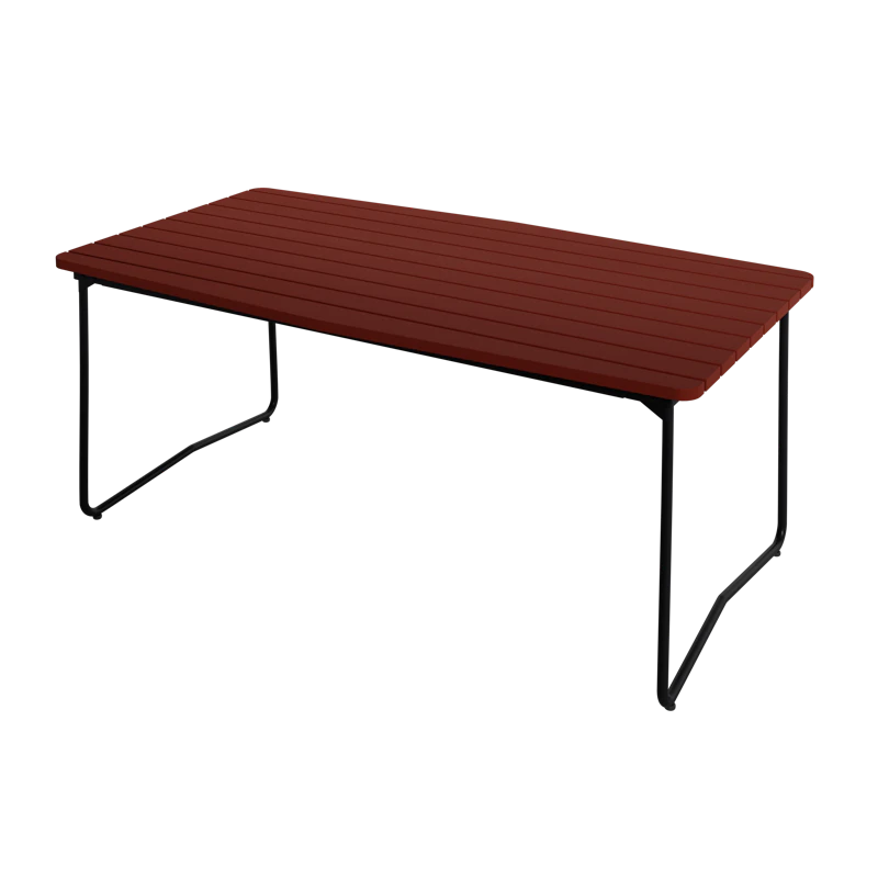 B31 Bord 92x170 cm, Mörkröd / Svart