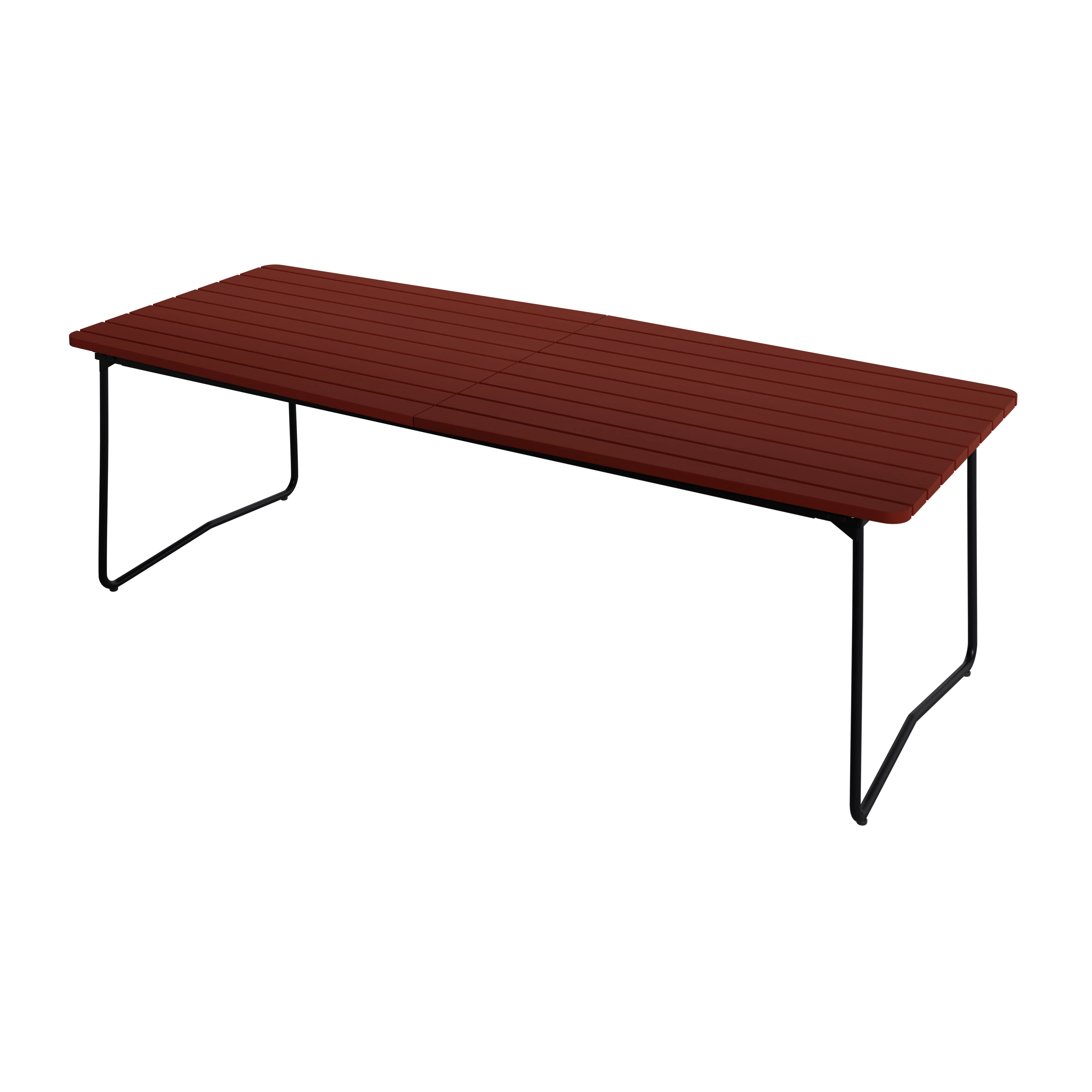 Grythyttan Stålmöbler B31 Bord 92x230 Cm / Svart - Trädgårdsbord Ek Mörkröd
