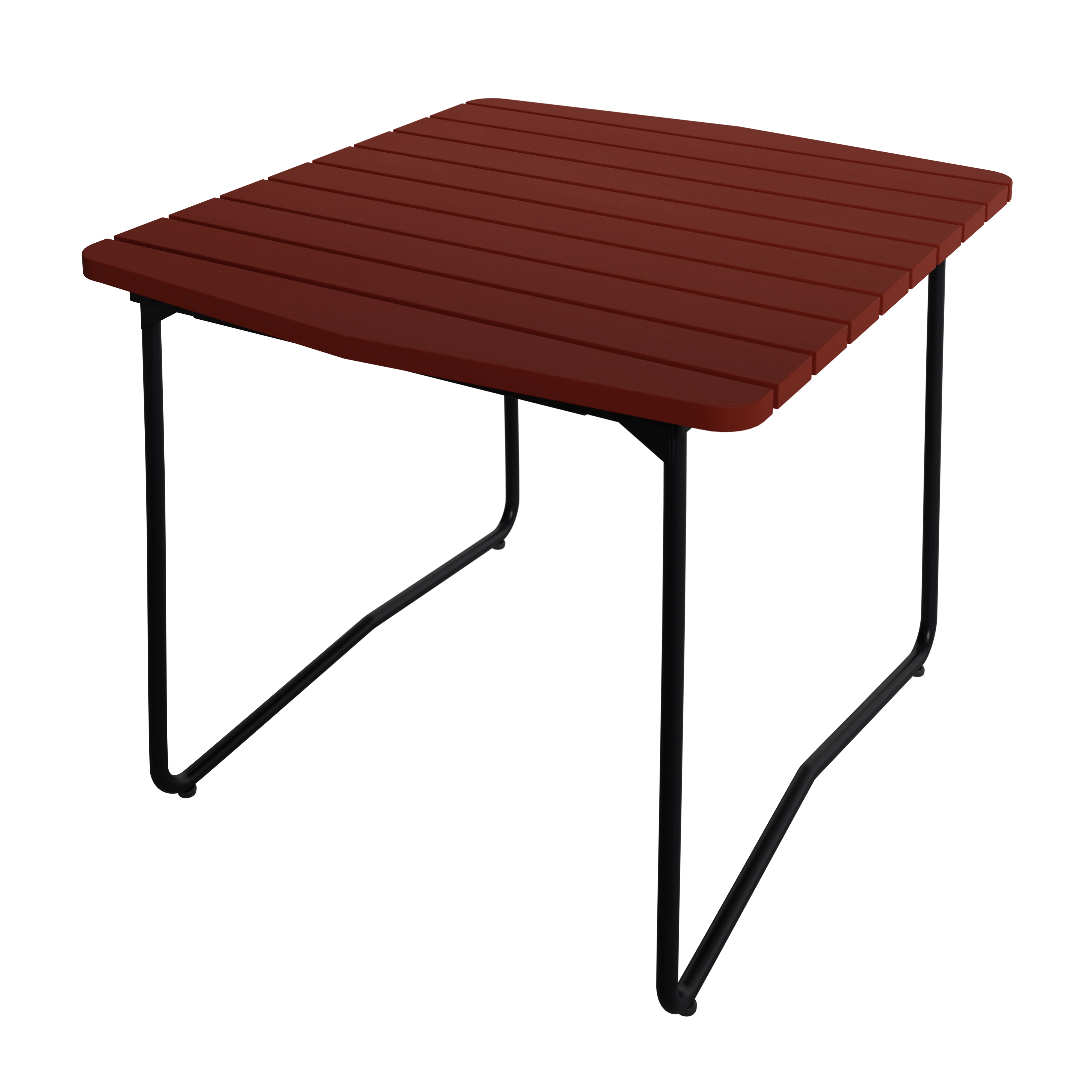 Grythyttan Stålmöbler B31 Bord 92x84 Cm / Svart - Trädgårdsbord Ek Mörkröd