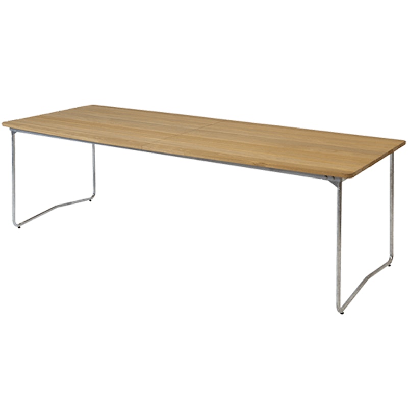 B31 Bord 92x230 cm, Oljad Ek / Varmförzinkat Stål