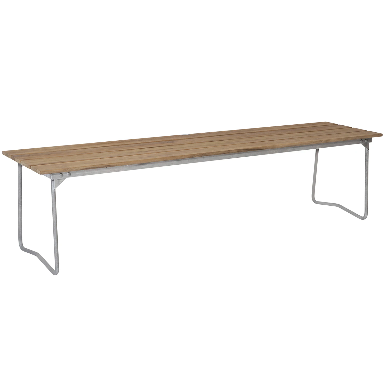 grythyttan stålmöbler bänk 9 170 cm obehandlad / varmförzinkat stål - bänkar teak