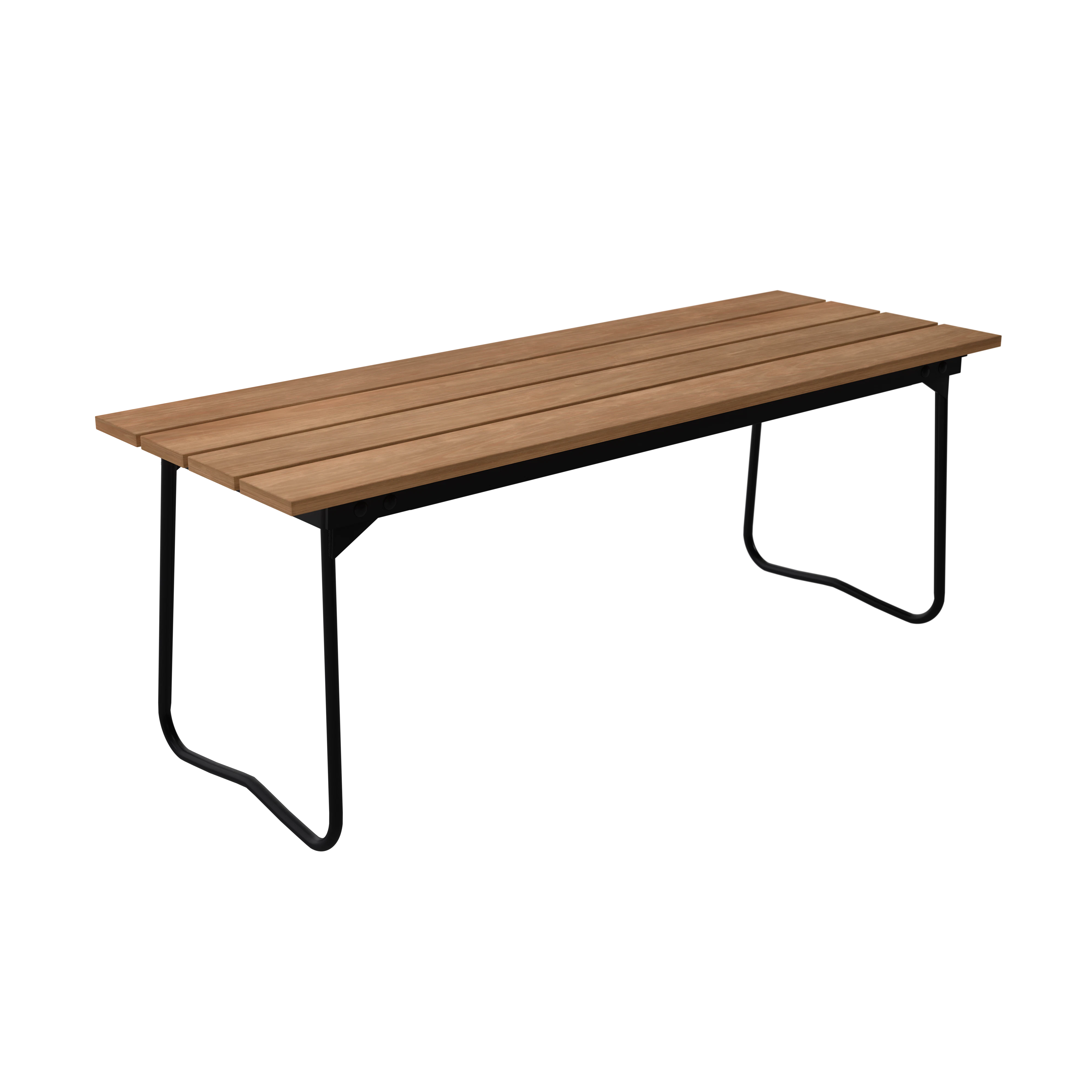 grythyttan stålmöbler bänk 8 110 cm / svart stål - bänkar teak