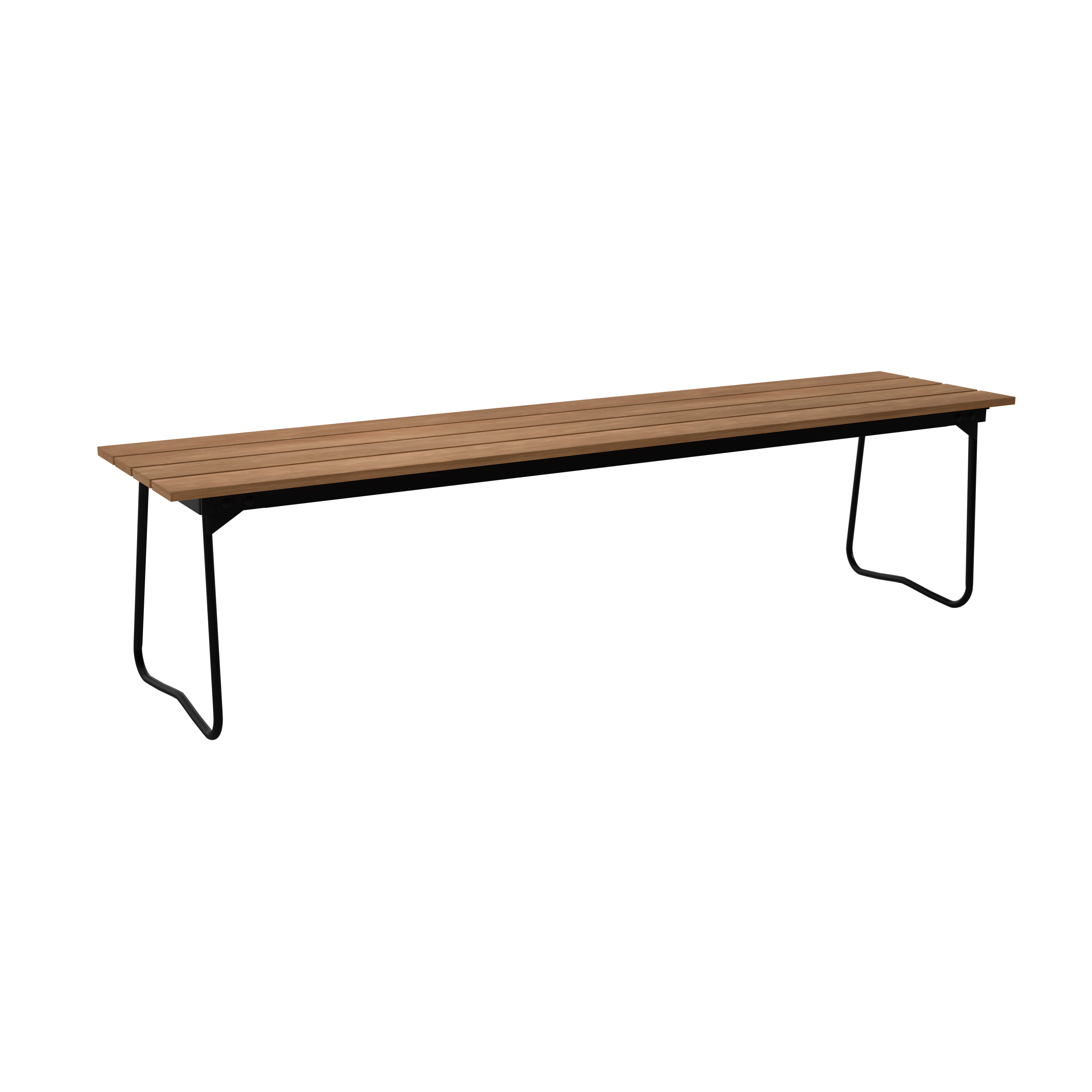 grythyttan stålmöbler bänk 9 170 cm / svart stål - bänkar teak