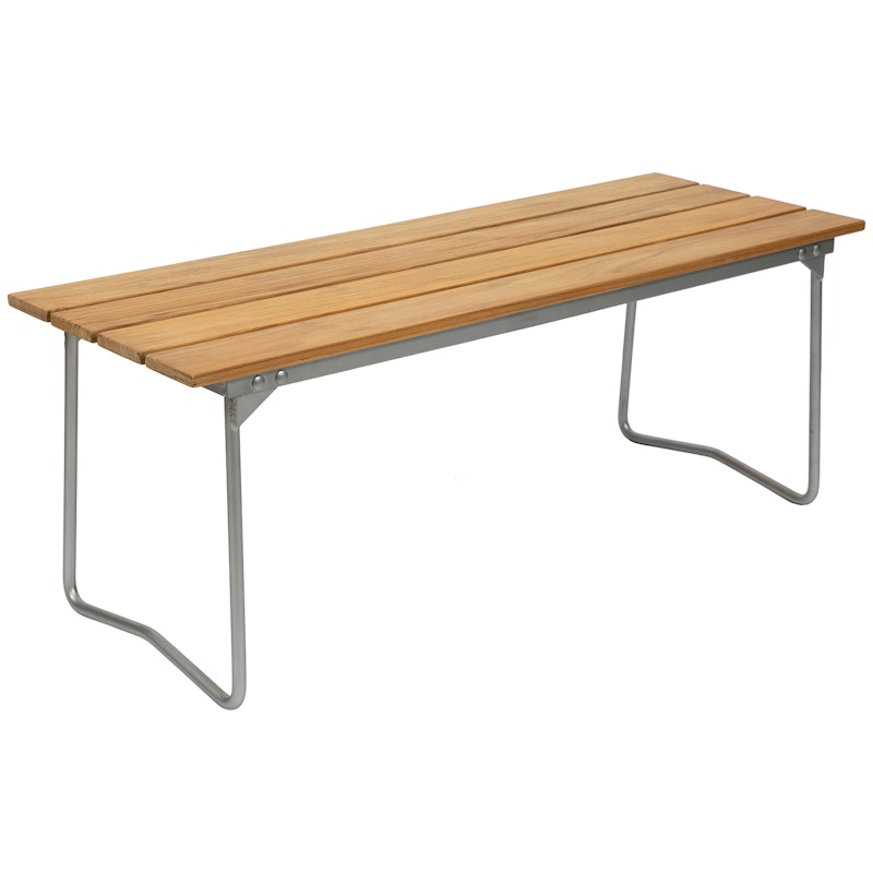 Bänk 8 110 cm, Obehandlad Teak / Varmförzinkat Stål