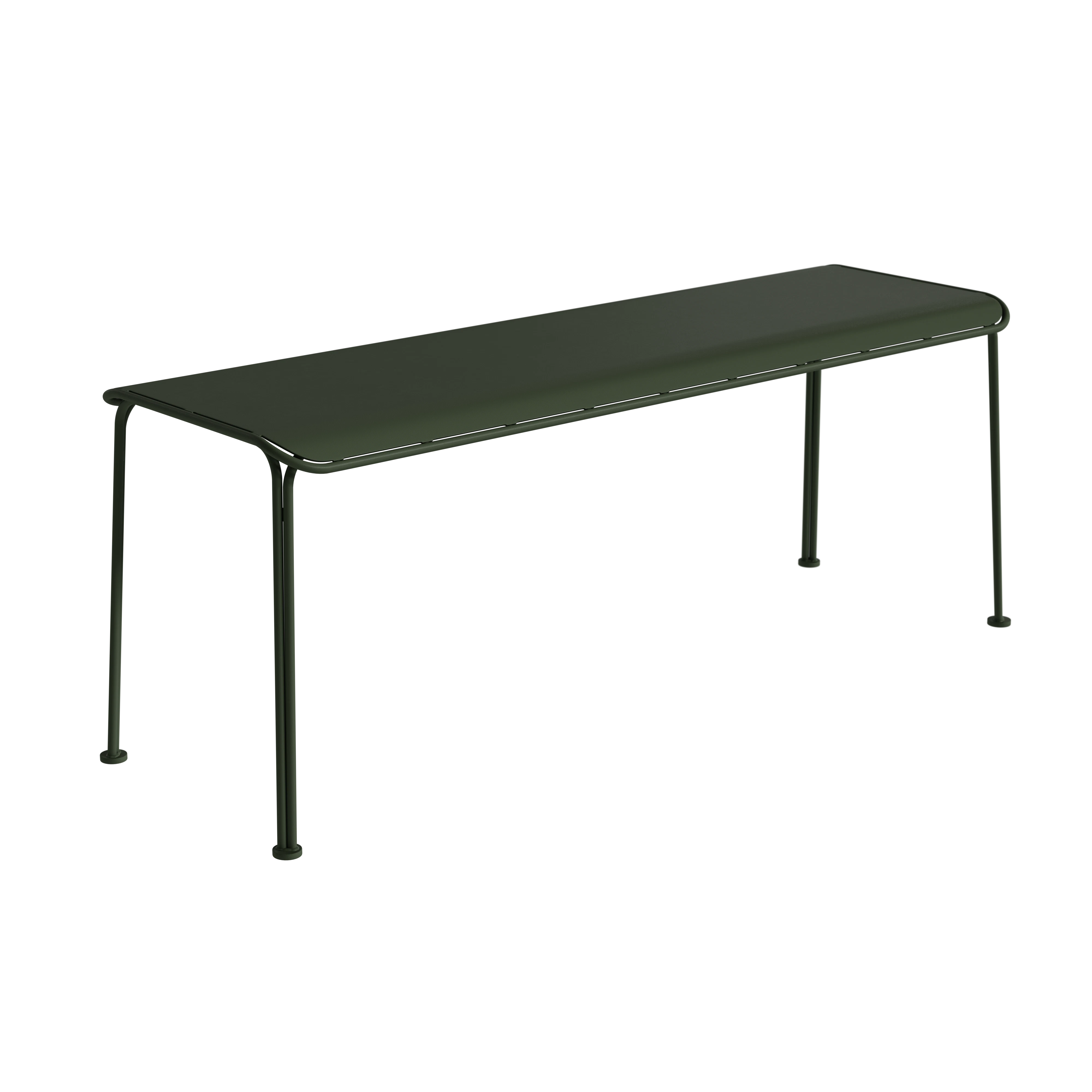 grythyttan stålmöbler libelle bänk 120 cm - bänkar pulverlackat stål grön