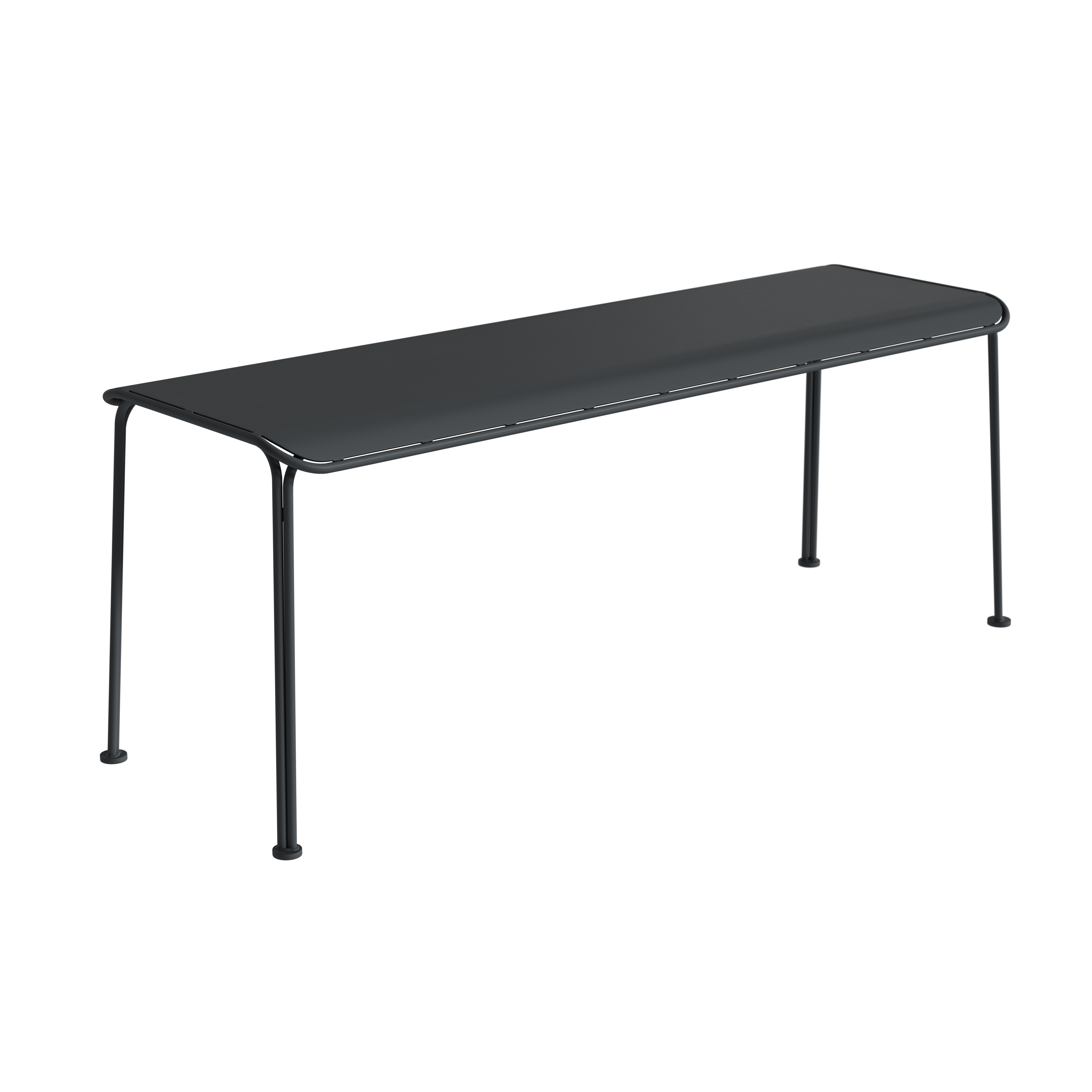 grythyttan stålmöbler libelle bänk 120 cm - bänkar pulverlackat stål graphite grey