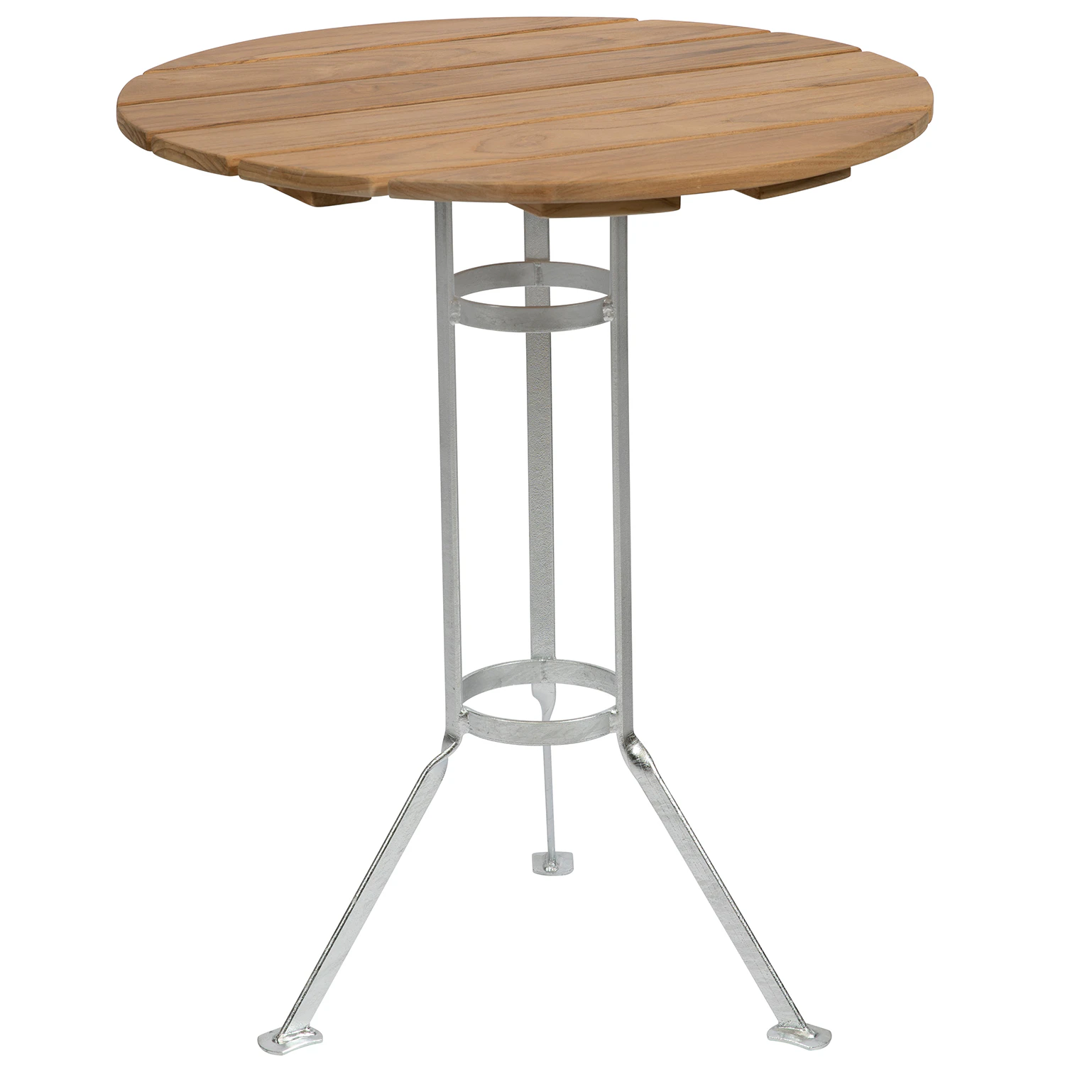Grythyttan Stålmöbler Bryggeribord Ø60 Cm Obehandlad / Varmförzinkat Stål - Trädgårdsbord Teak