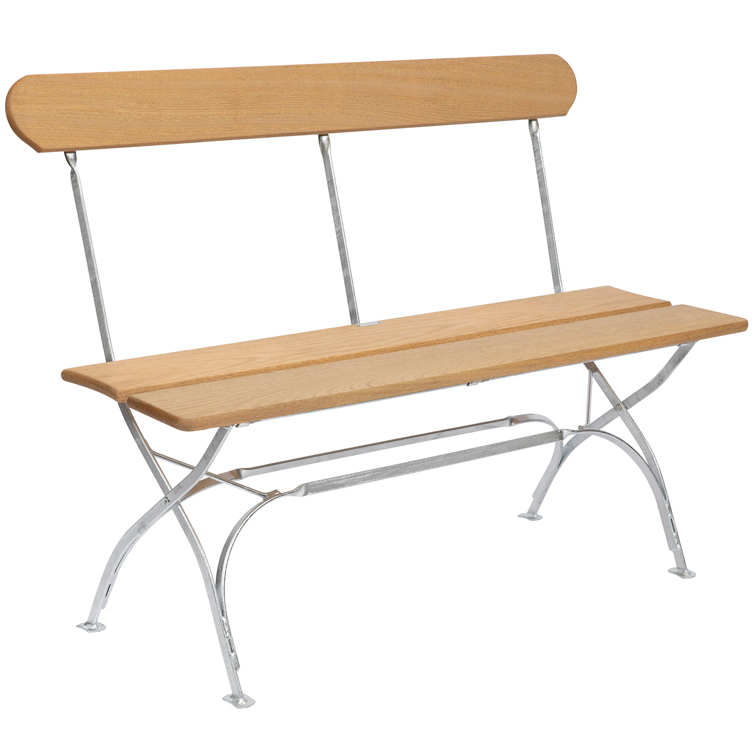 grythyttan stålmöbler bryggerisoffa / varmförzinkat stål - bänkar ek oljad ek