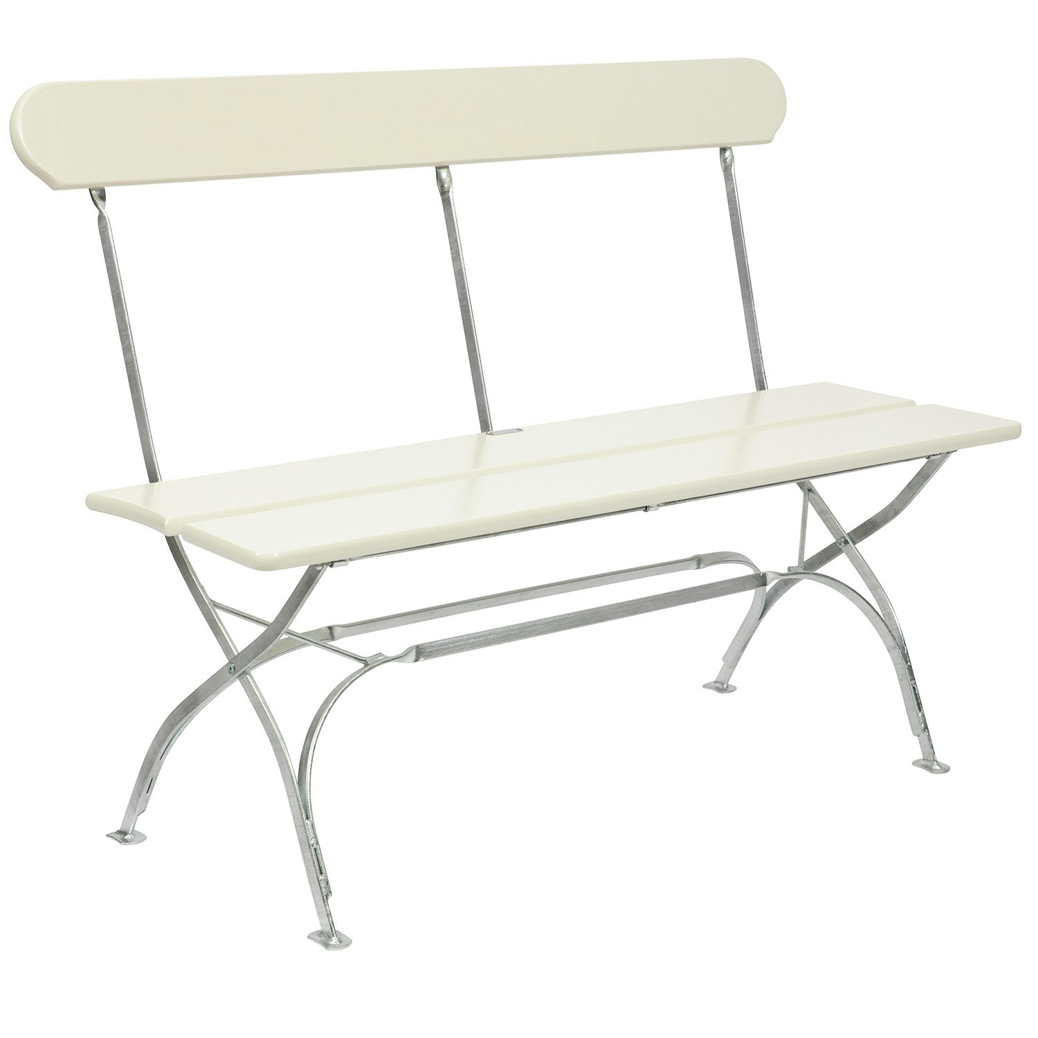 grythyttan stålmöbler bryggerisoffa vitlackad / varmförzinkat stål - bänkar ek vitlackerad ek