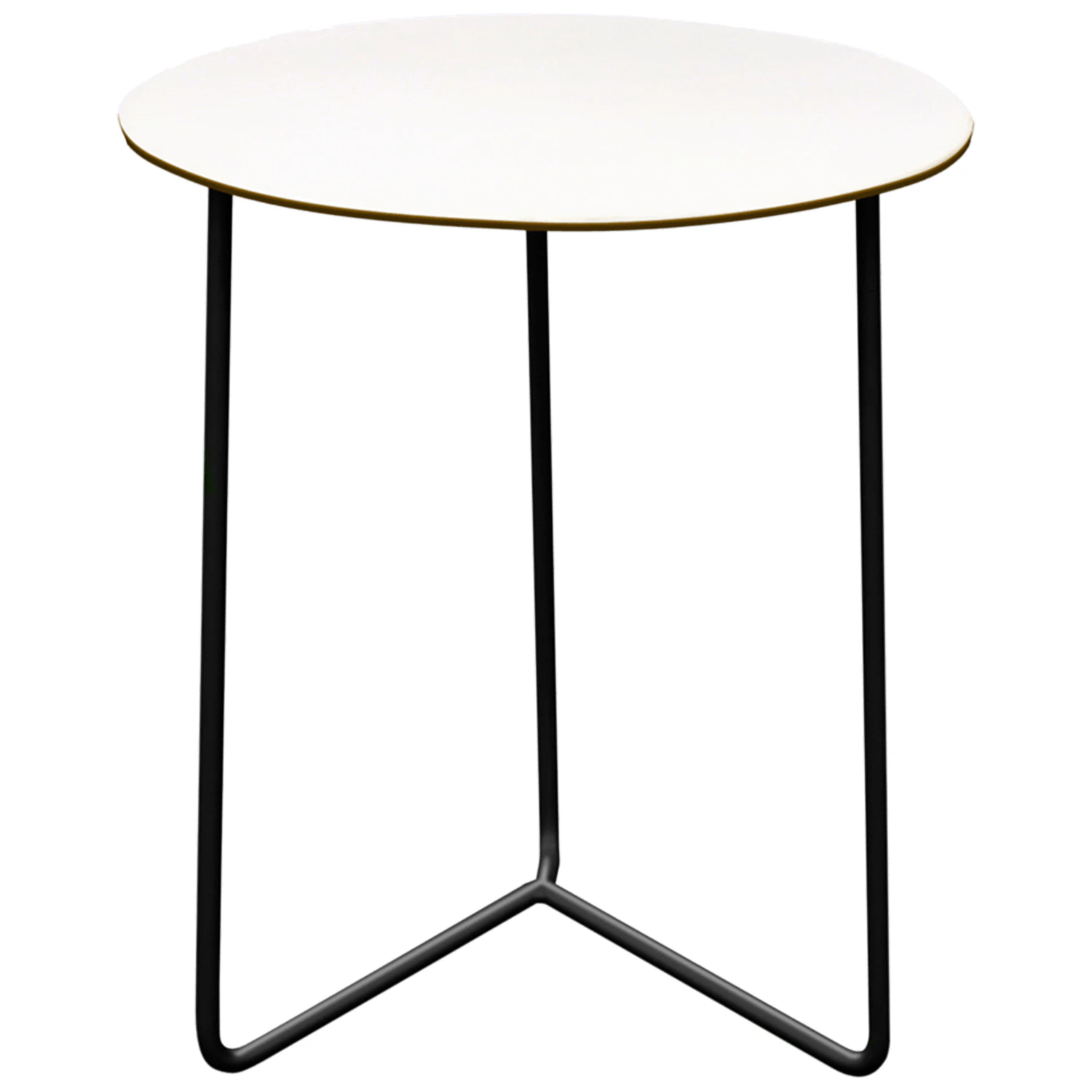 Grythyttan Stålmöbler High Tech Bord Ø60 Cm Vit / - Trädgårdsbord Laminat Svart