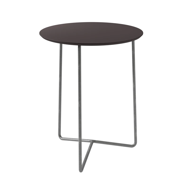 High Tech Bord Ø60 cm, Charcoal / Varmförzinkat Stål