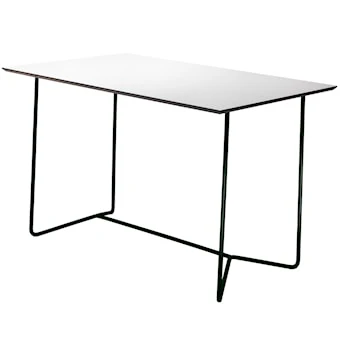 Grythyttan Stålmöbler High Tech Bord 70x100 Cm Vit / - Trädgårdsbord Laminat Svart