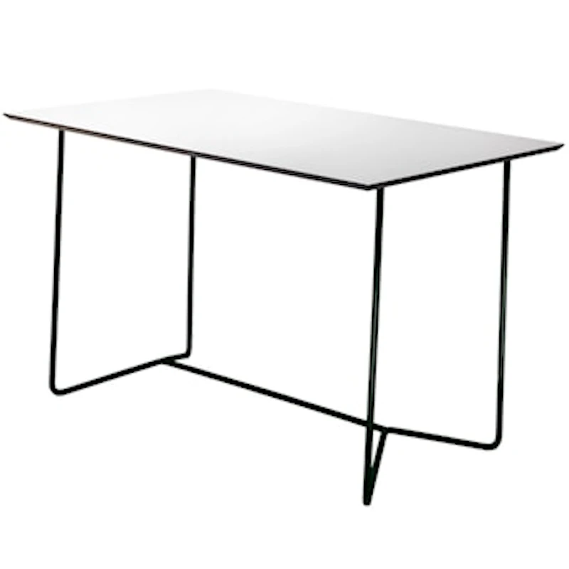 High Tech Bord 70x100 cm, Vit Laminat / Svart