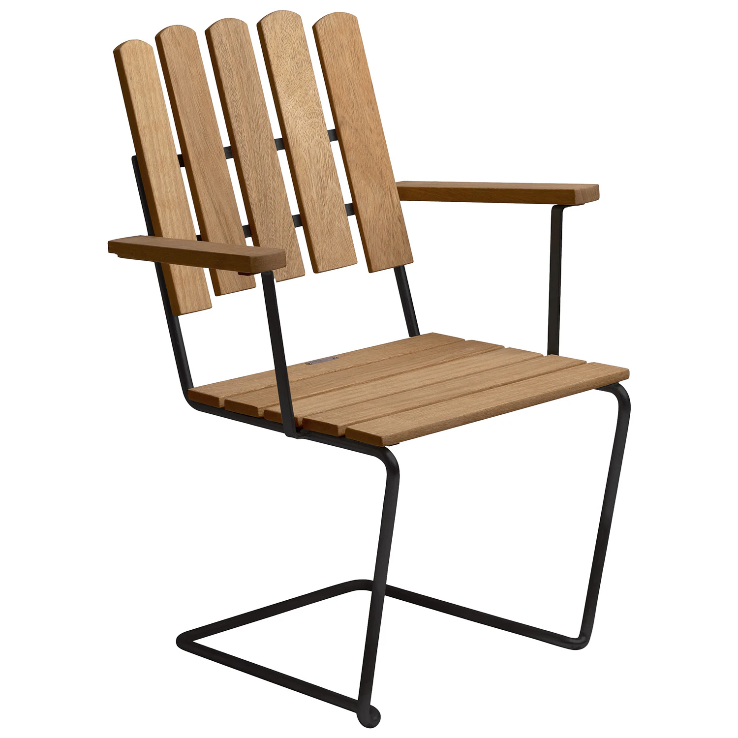 grythyttan stålmöbler karmstol a2 / svart - trädgårdsstolar ek oljad ek