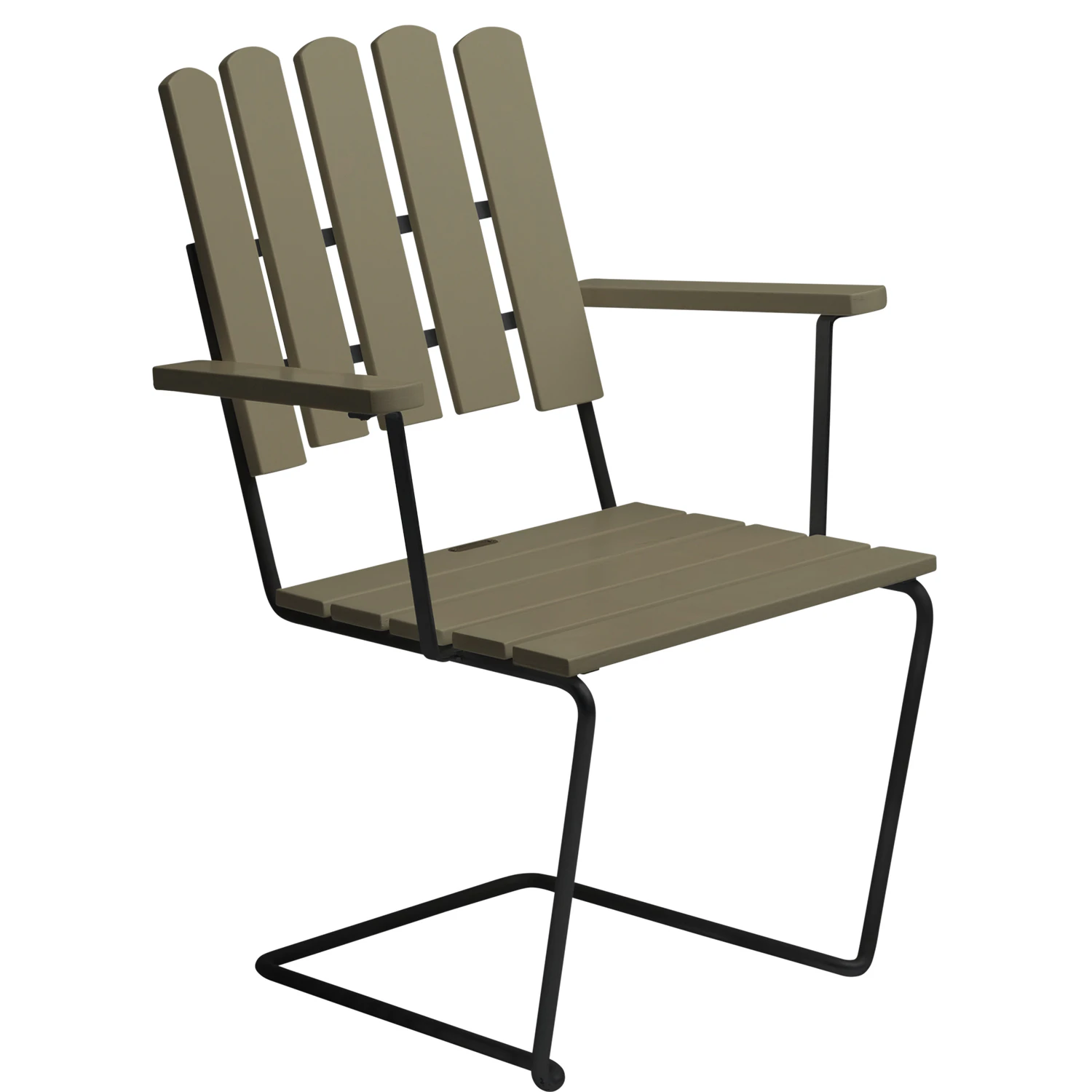 grythyttan stålmöbler karmstol a2 / svart - trädgårdsstolar ek ljusgrön