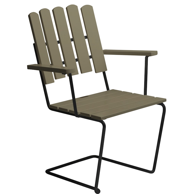 Karmstol A2, Ljusgrön / Svart