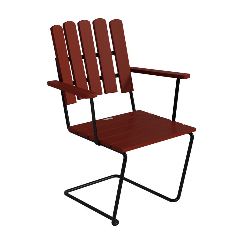 Karmstol A2, Mörkröd / Svart