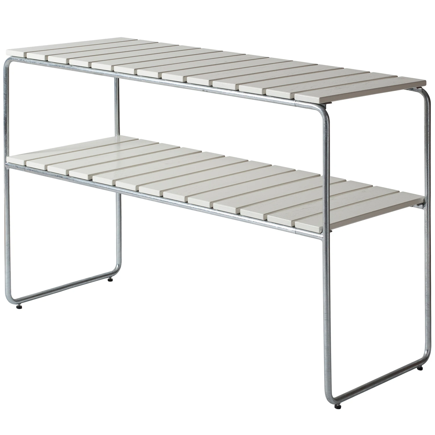 Grythyttan St&aring;lm&ouml;bler L105 Avlastningsbord Vitlackad / Varmf&ouml;rzinkat St&aring;l - Sidobord & Sm&aring;bord Ek Vitlackerad Ek