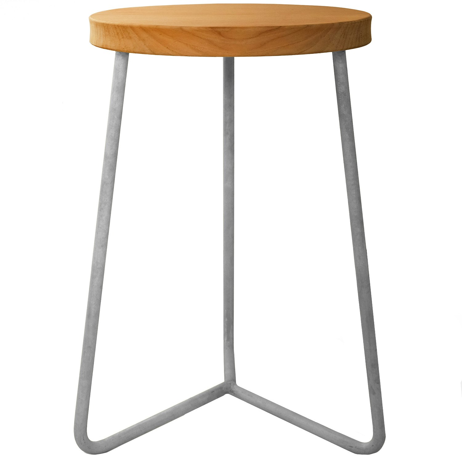 grythyttan stålmöbler pall v1 45 cm obehandlad / varmförzinkat stål - barstolar & pallar teak