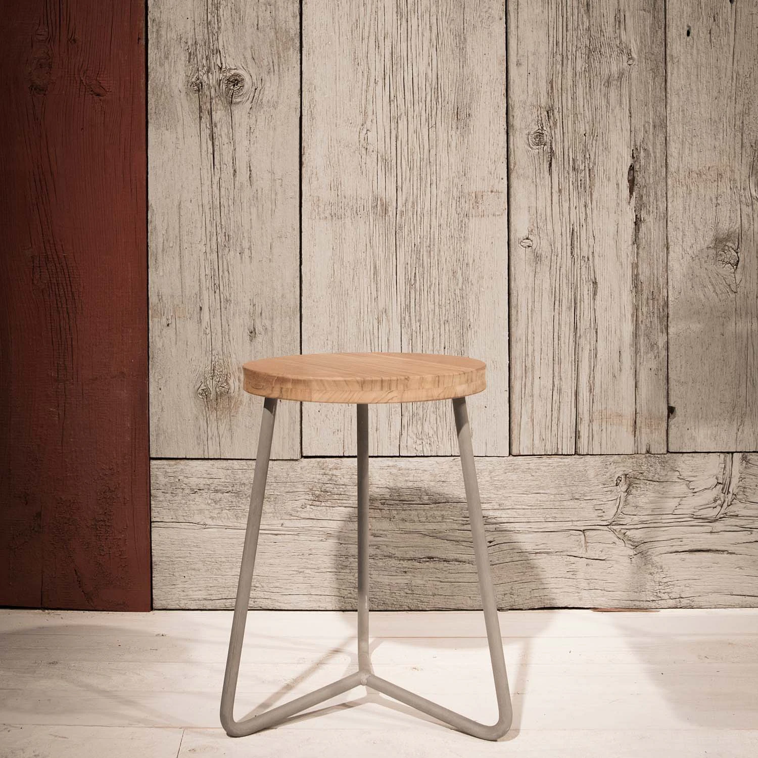 Grythyttan Stålmöbler Pall V1, teak från Grythyttan stålmöbler, bild 3