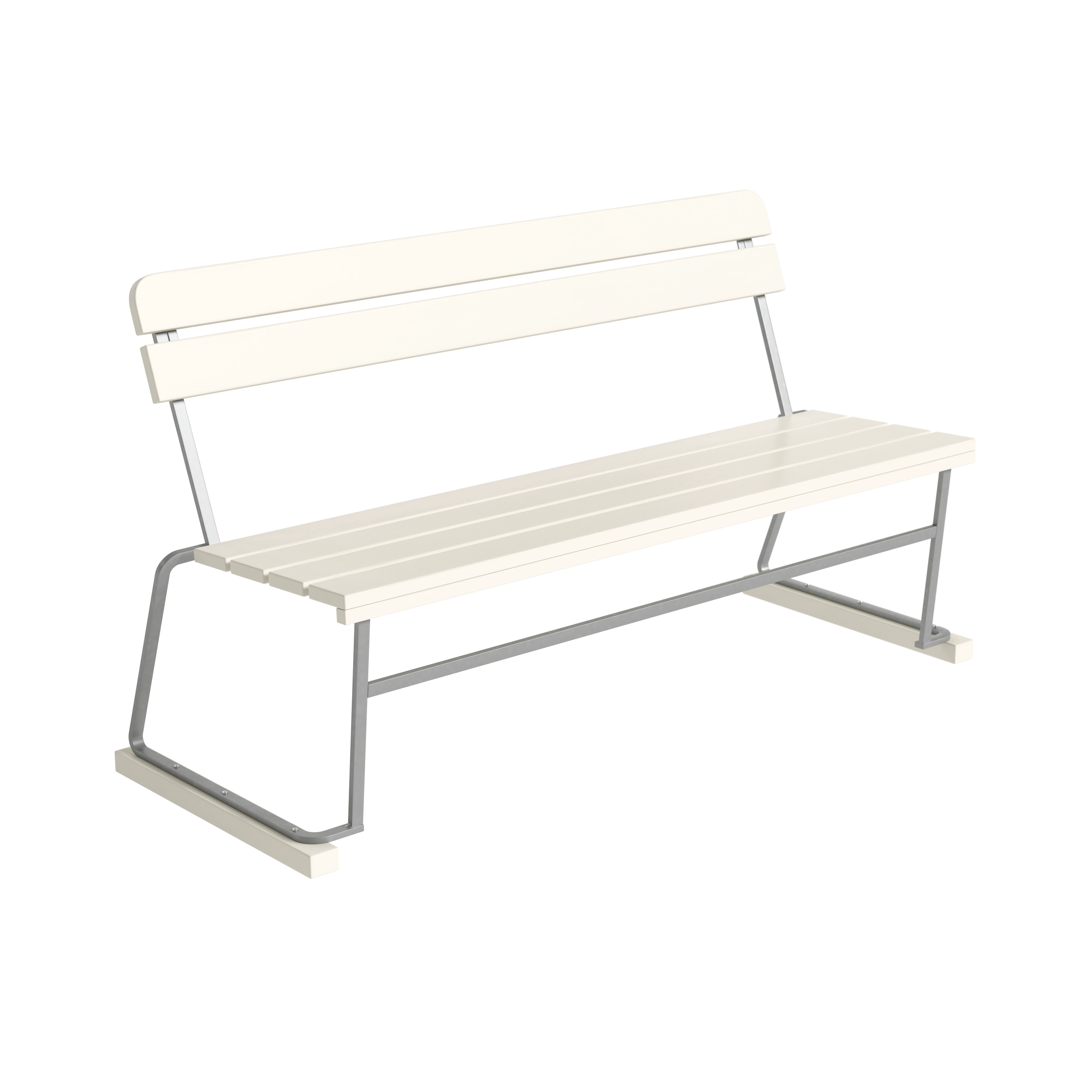 grythyttan stålmöbler soffa 3 140 cm / varmförzinkat stål - bänkar ek vit ek