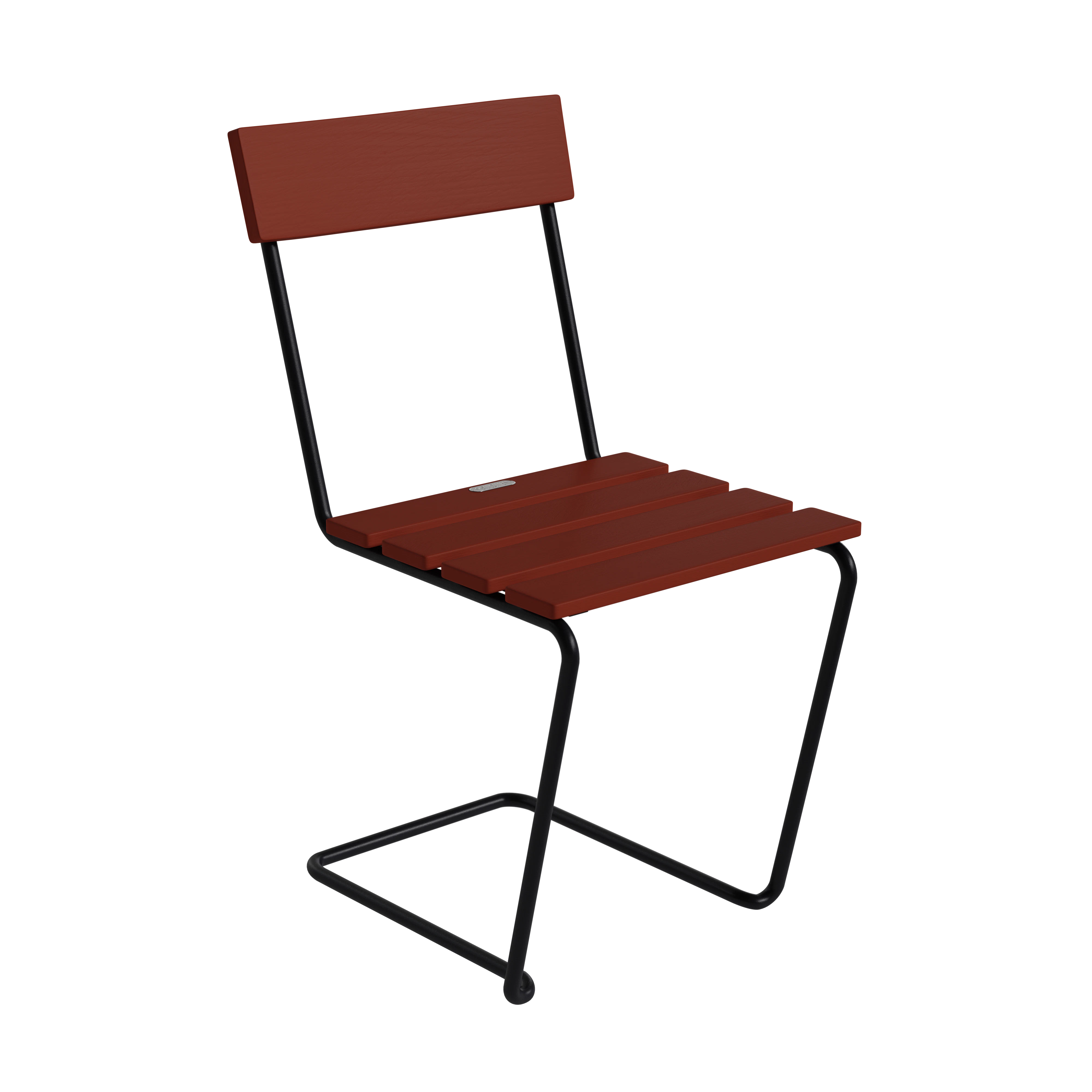 grythyttan stålmöbler stol 1 / svart - trädgårdsstolar ek mörkröd