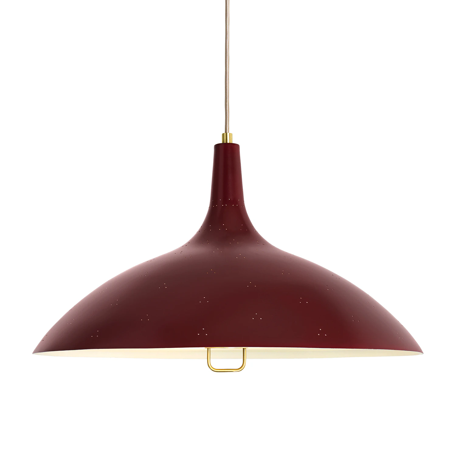 Gubi 1965 Taklampa Mässing/ - Pendellampor Röd
