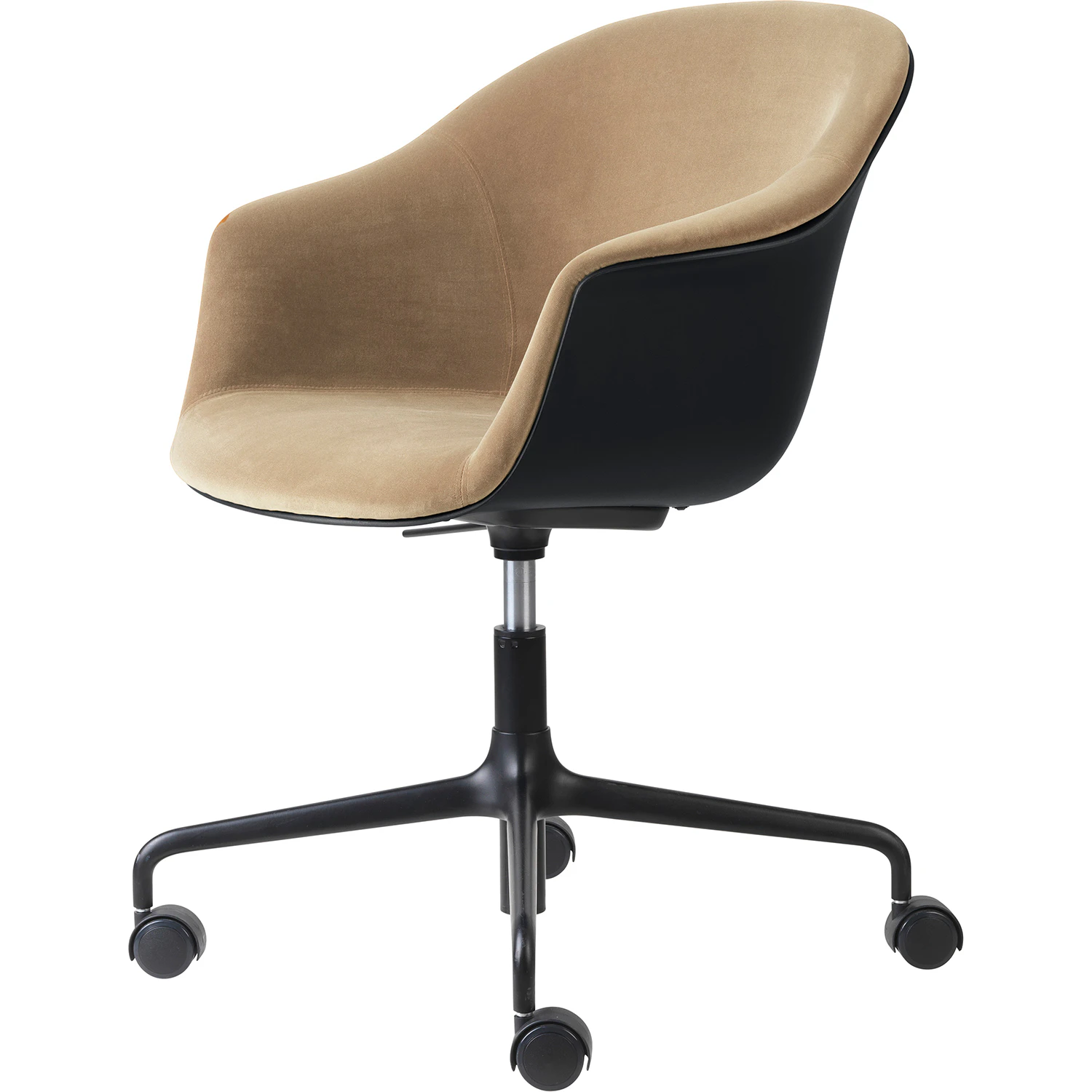 Gubi Bat Snurrstol Kl&auml;dd Framsida Dandy 905 - Kontorsstolar Polyester Beige