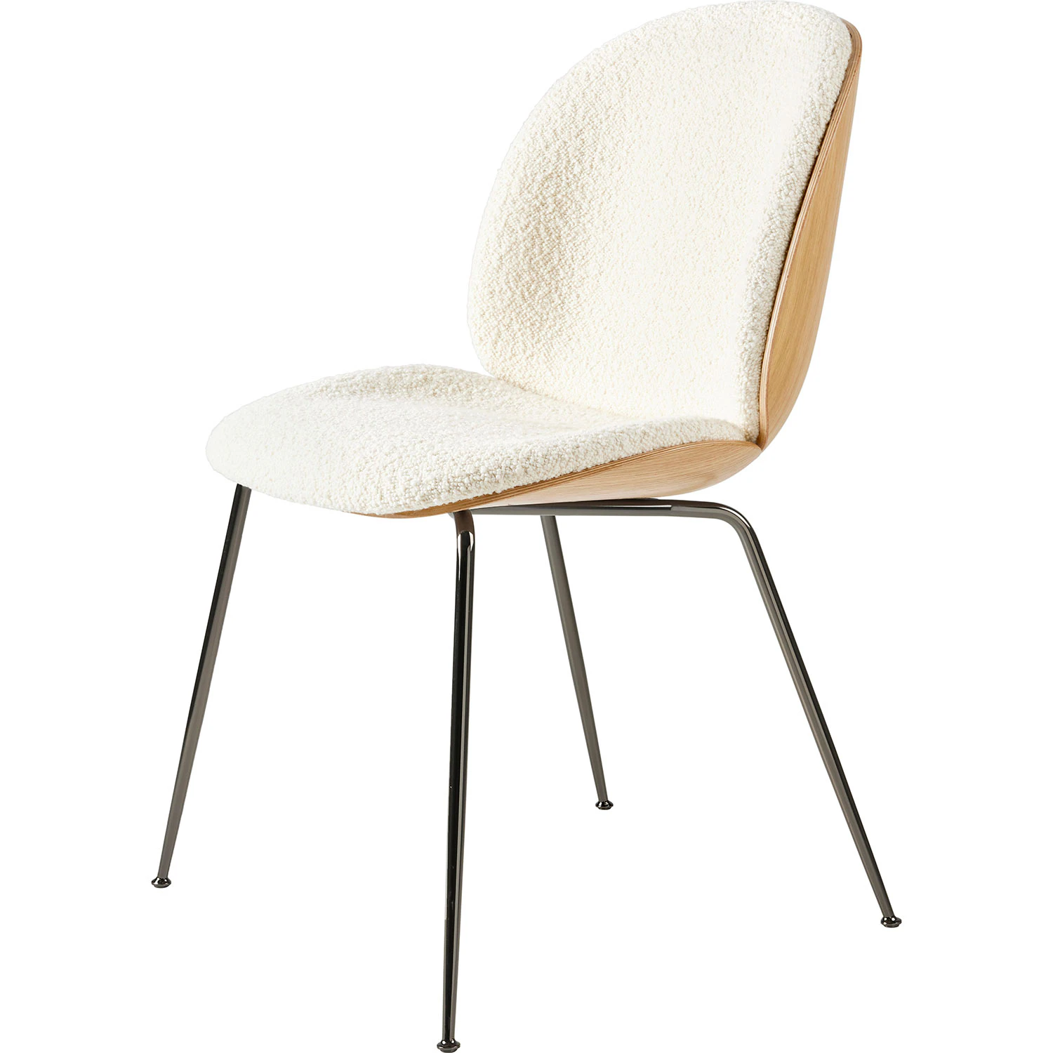 Gubi Beetle 3d Veneer Stol Ek/krom - Stolar Bouclé Karakorum 001