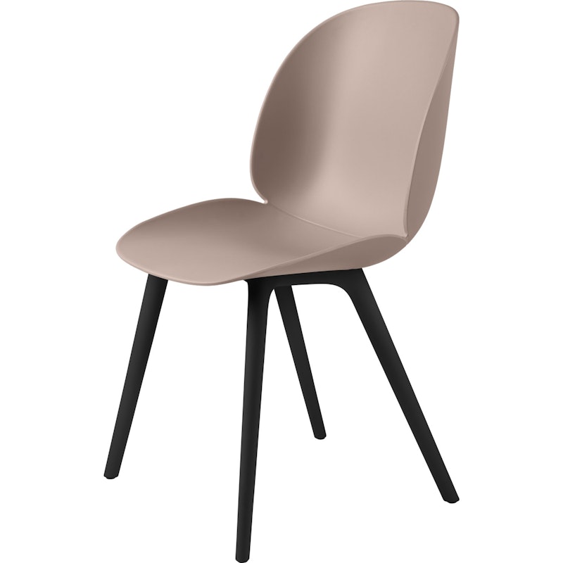 Beetle Stol Oklädd Plast Black Base, Sweet Pink