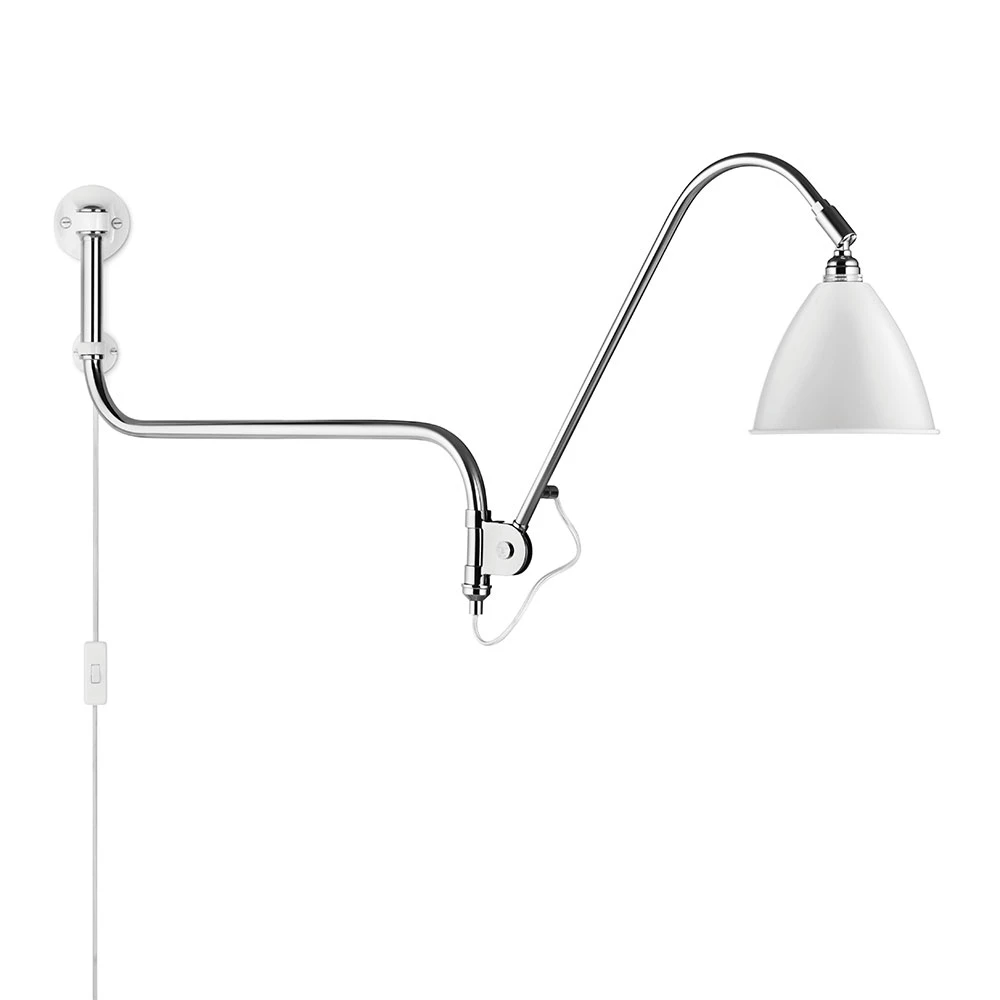 Gubi Bestlite Bl10 V&auml;gglampa Krom/ - V&auml;gglampor Vit