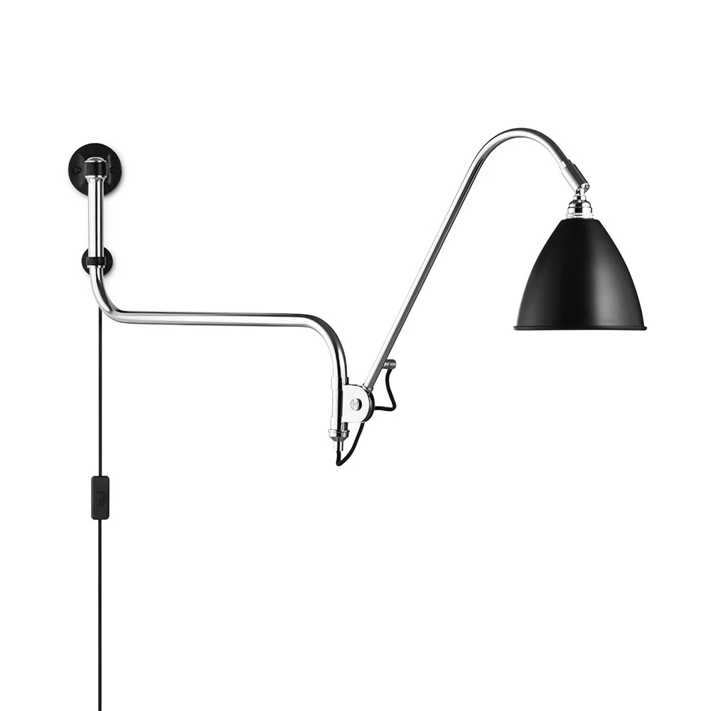 Gubi Bestlite Bl10 V&auml;gglampa Krom/ - V&auml;gglampor Svart