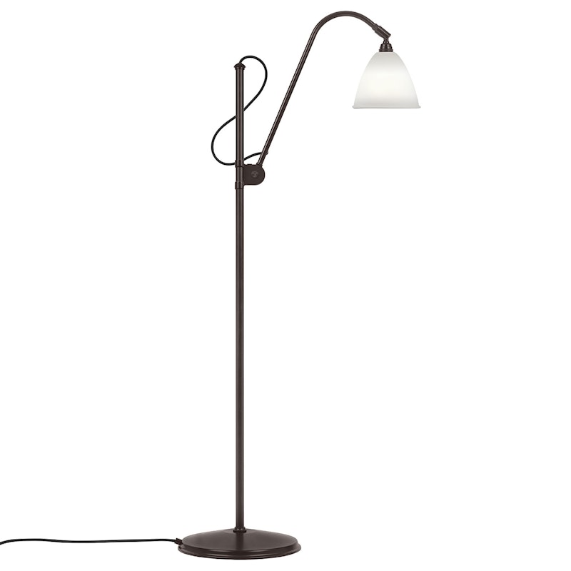 Bestlite BL3 S Golvlampa, Black Brass/Bone China