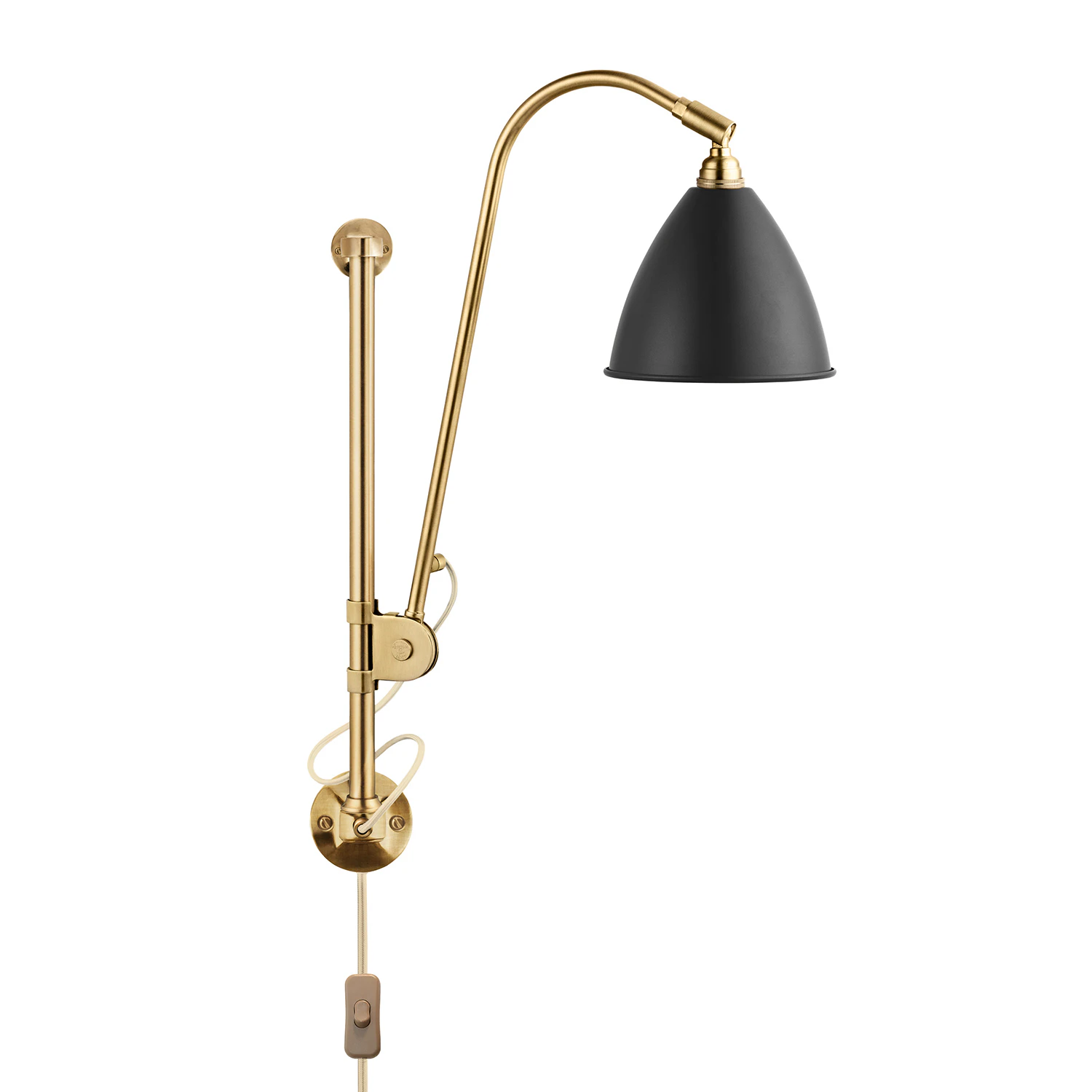 Gubi Bestlite Bl5 V&auml;gglampa M&auml;ssing/ - V&auml;gglampor St&aring;l Svart