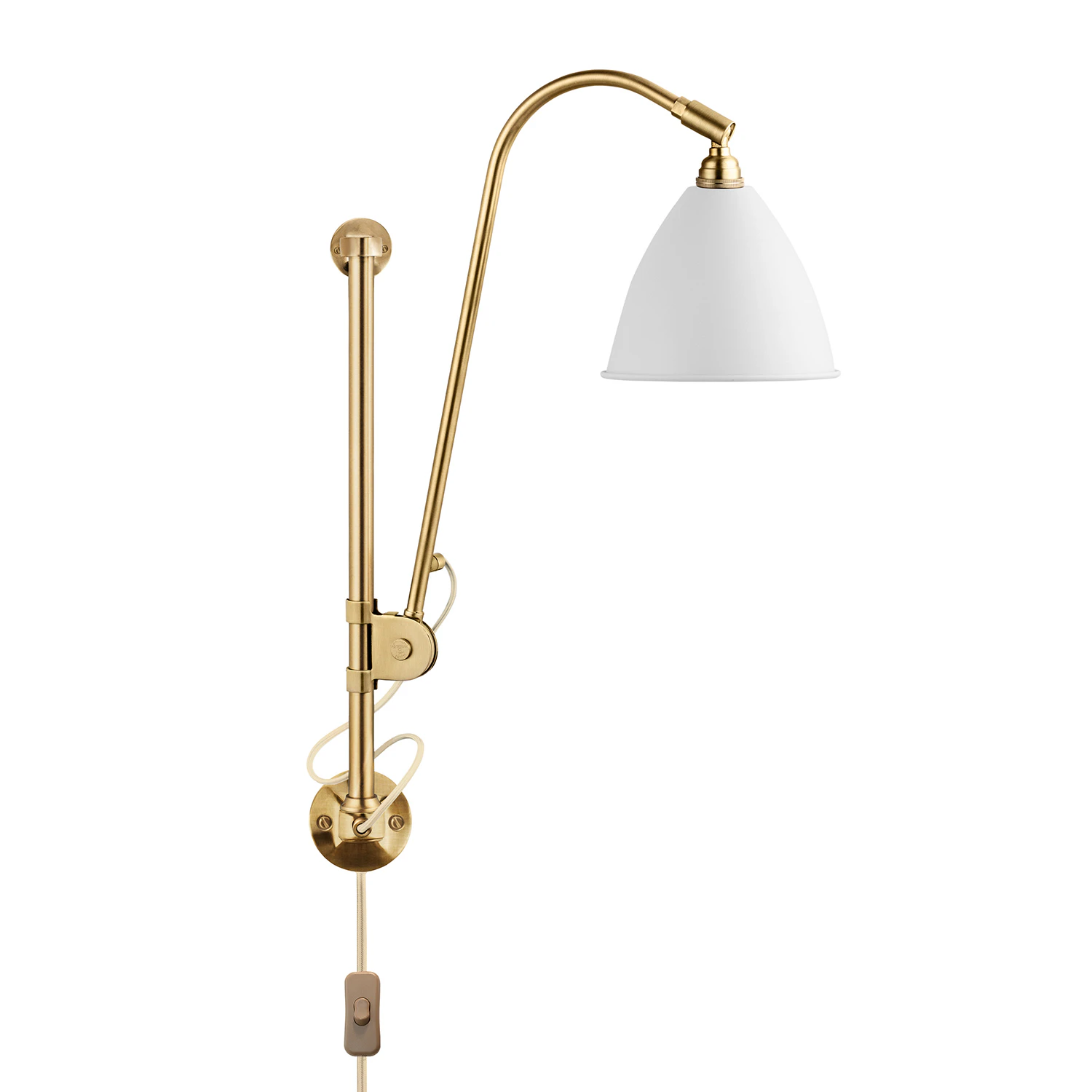 Gubi Bestlite Bl5 V&auml;gglampa M&auml;ssing/ - V&auml;gglampor St&aring;l Vit