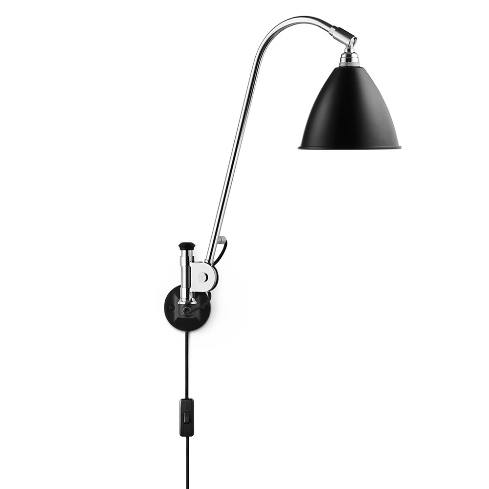 Gubi Bestlite Bl6 V&auml;gglampa Krom/ - V&auml;gglampor St&aring;l Svart