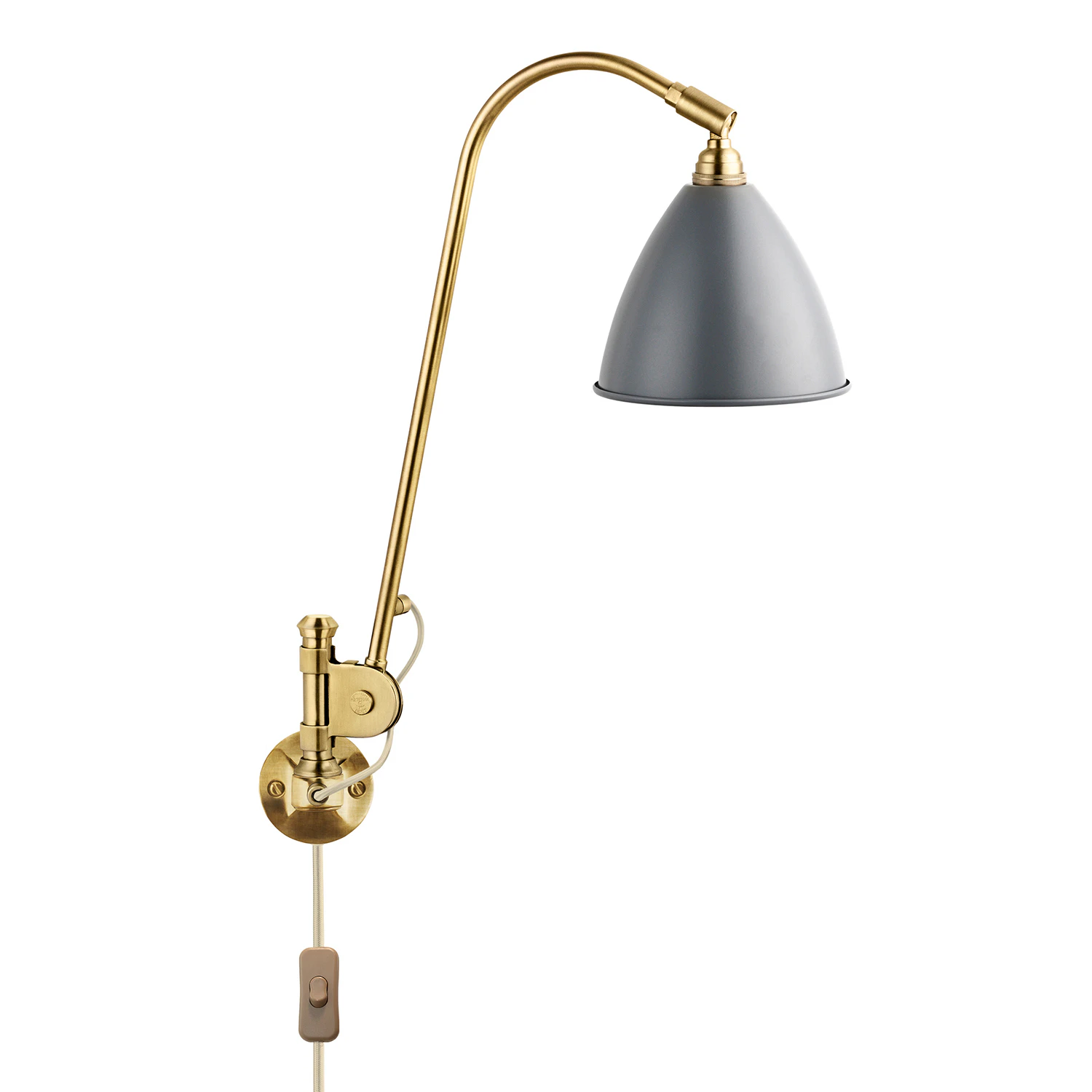 Gubi Bestlite Bl6 V&auml;gglampa M&auml;ssing/ - V&auml;gglampor St&aring;l Gr&aring;