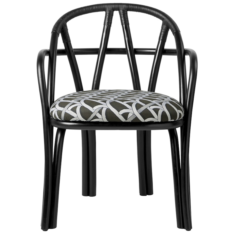 Bistra Matsalsstol, Ebony / Reales Pattern 003