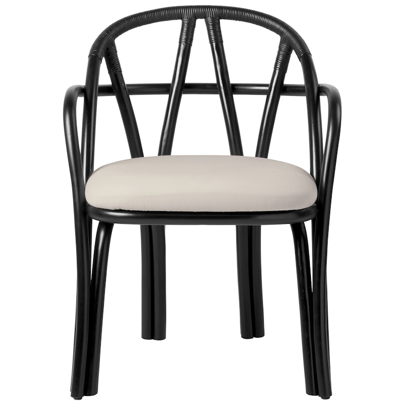 Bistra Matsalsstol, Ebony / Fustagno 001