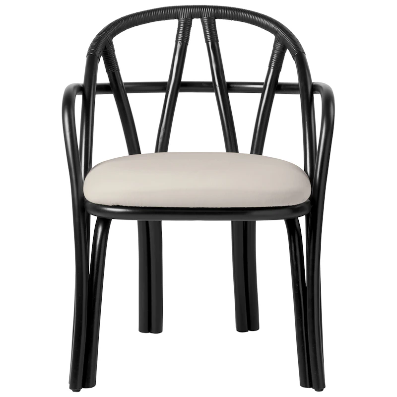 Bistra Matsalsstol, Ebony / Fustagno 001