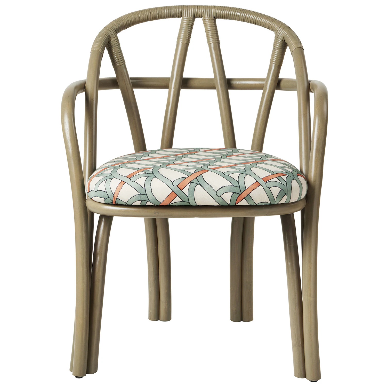 Gubi Bistra Matsalsstol Oliv / Reales Pattern 001 - Stolar Rotting Olivgr&ouml;n