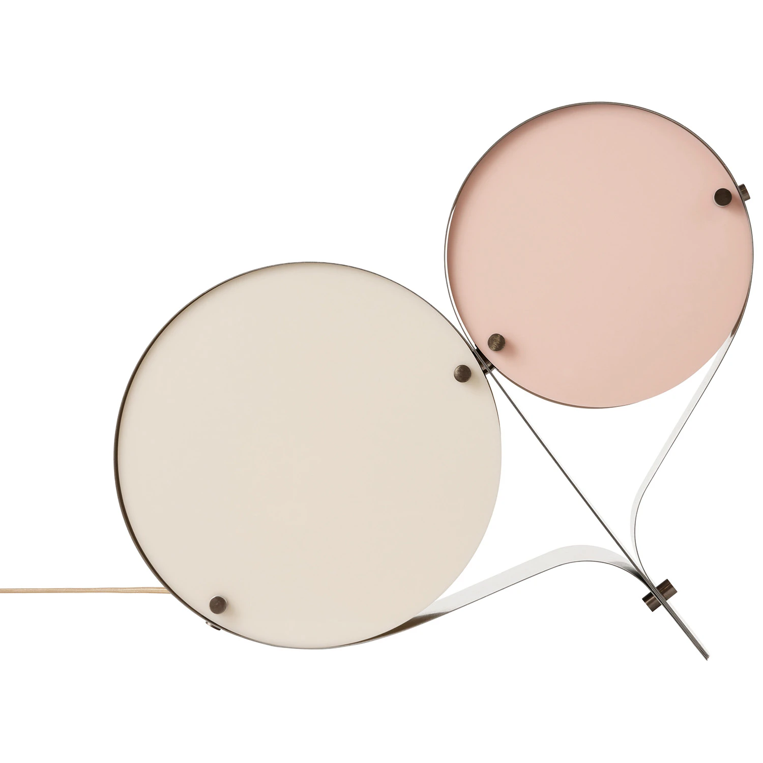Gubi Coppia Bordslampa / Blush - Bordslampor Akryl Ivory