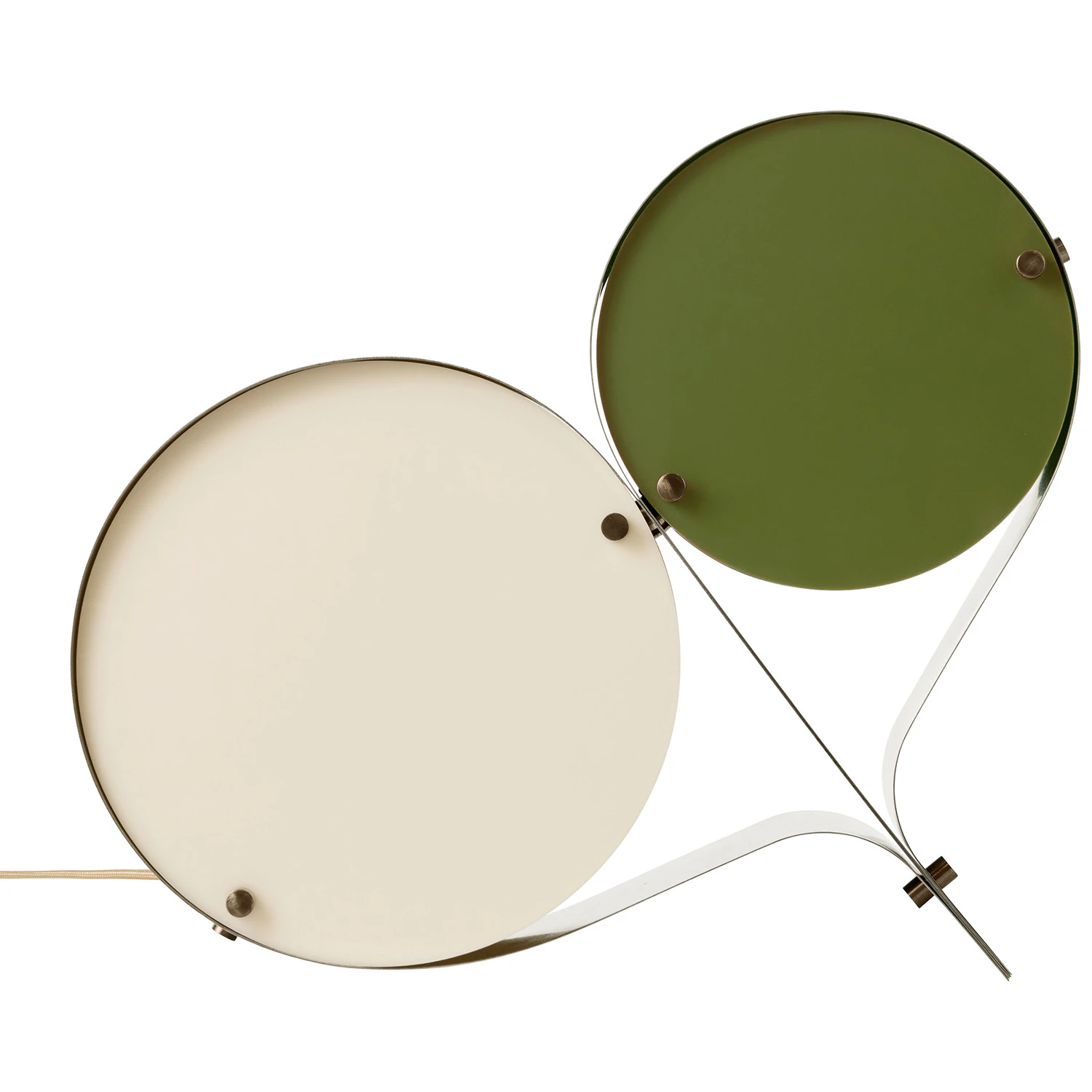 Gubi Coppia Bordslampa / Oliv - Bordslampor Akryl Ivory