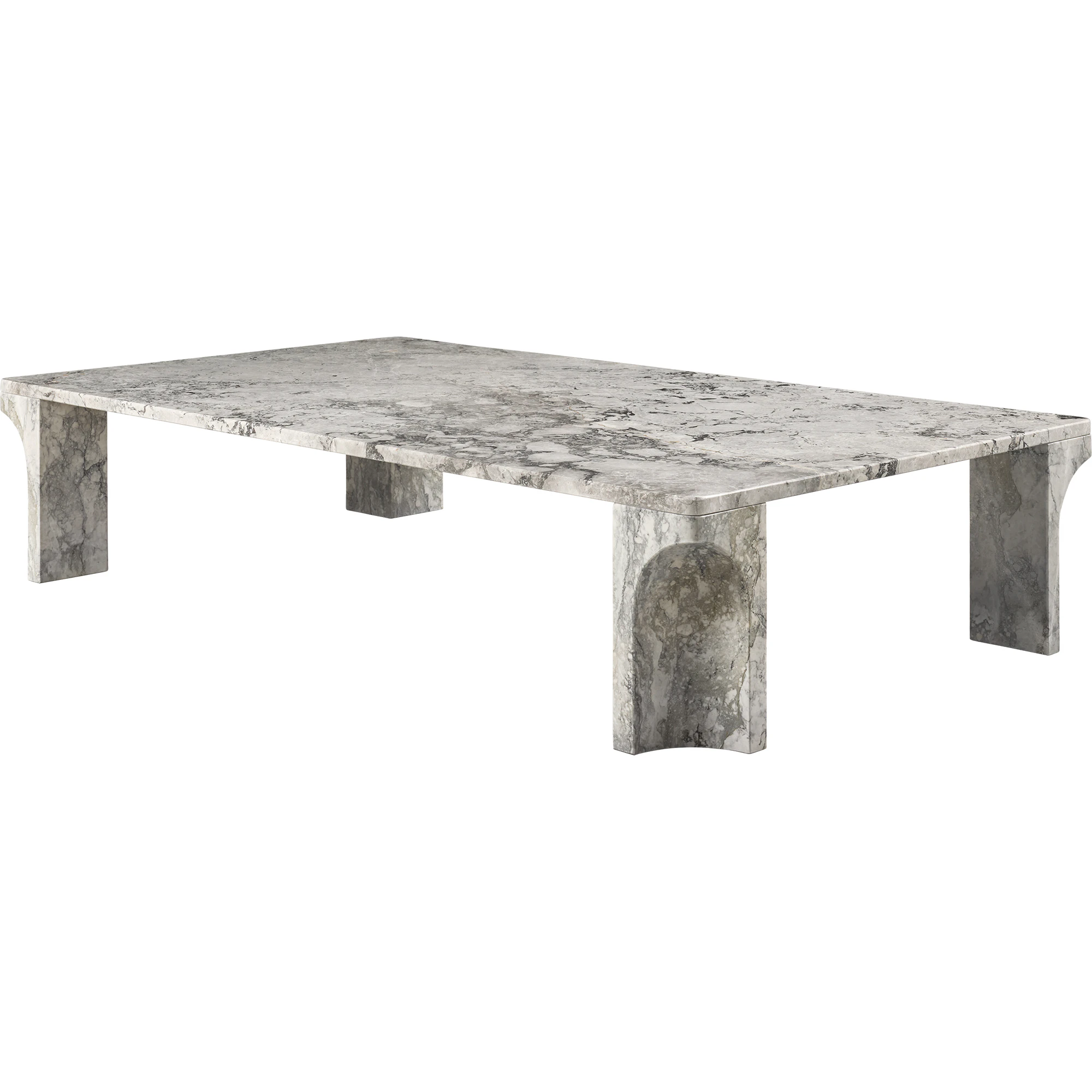 Gubi Doric Soffbord 140x80 Cm - Soffbord Marmor Stormy Gray