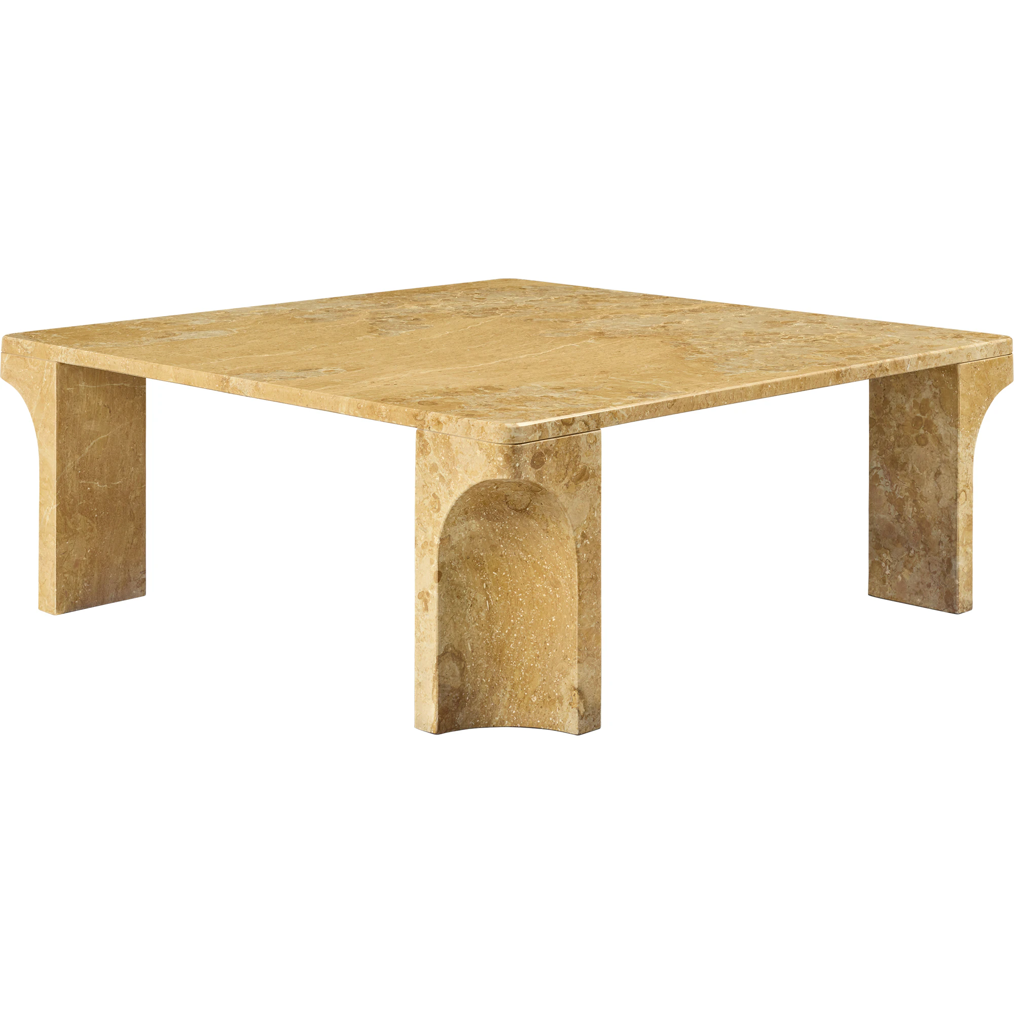 Gubi Doric Soffbord 80x80 Cm - Soffbord Marmor Honey Amber