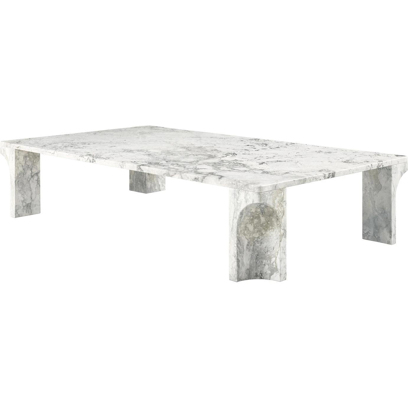 Gubi Doric Soffbord 140x80 Cm - Soffbord Marmor Stormy Gray