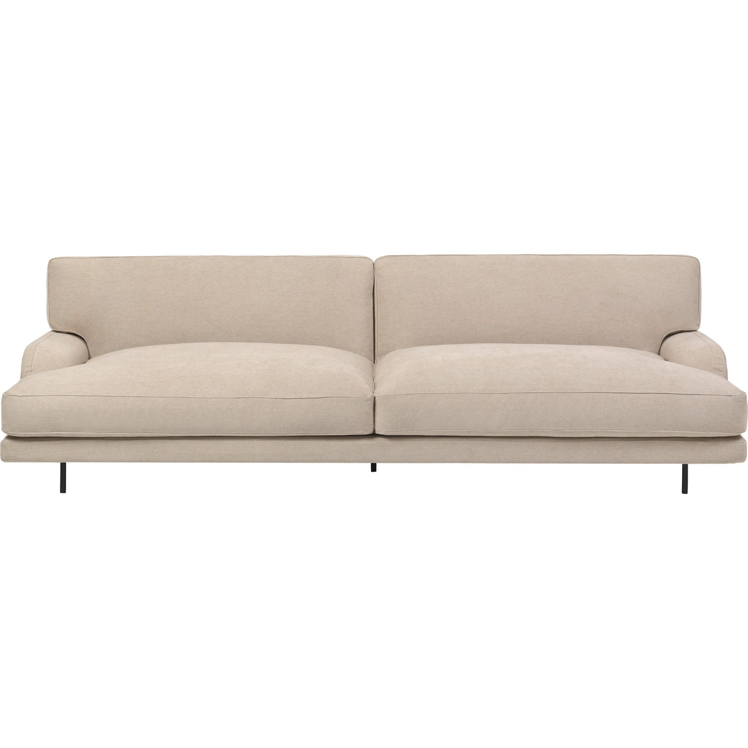 Gubi Flaneur Soffa Fc 2-sits Ben Svart / Hot Madison 073 - 2-sitssoffor Bomull Beige