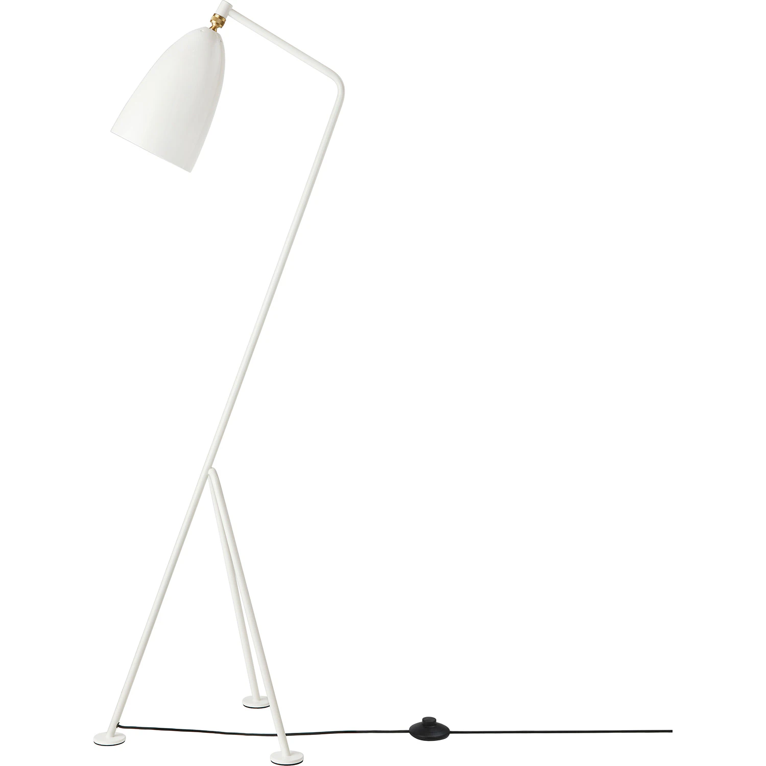 Gubi Gr&auml;shoppa Golvlampa Glossy Alabaster White - Golvlampor St&aring;l Alabastervit